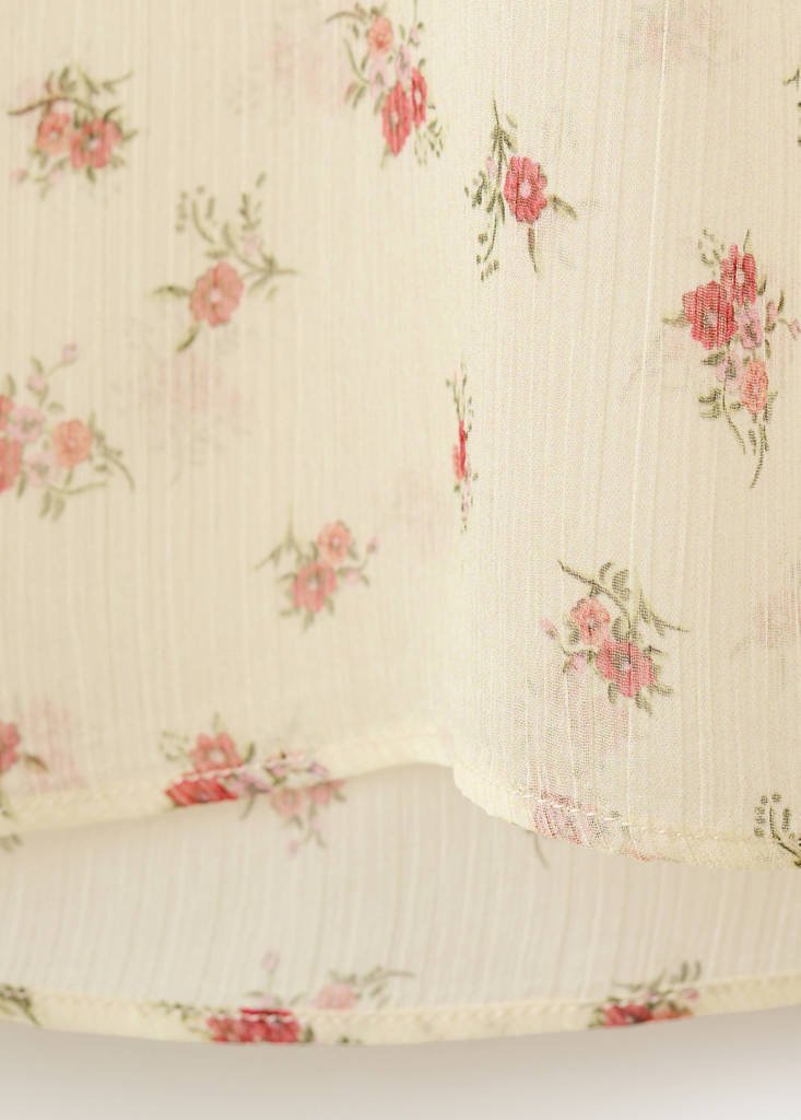 Ruffled floral blouse — Yellow