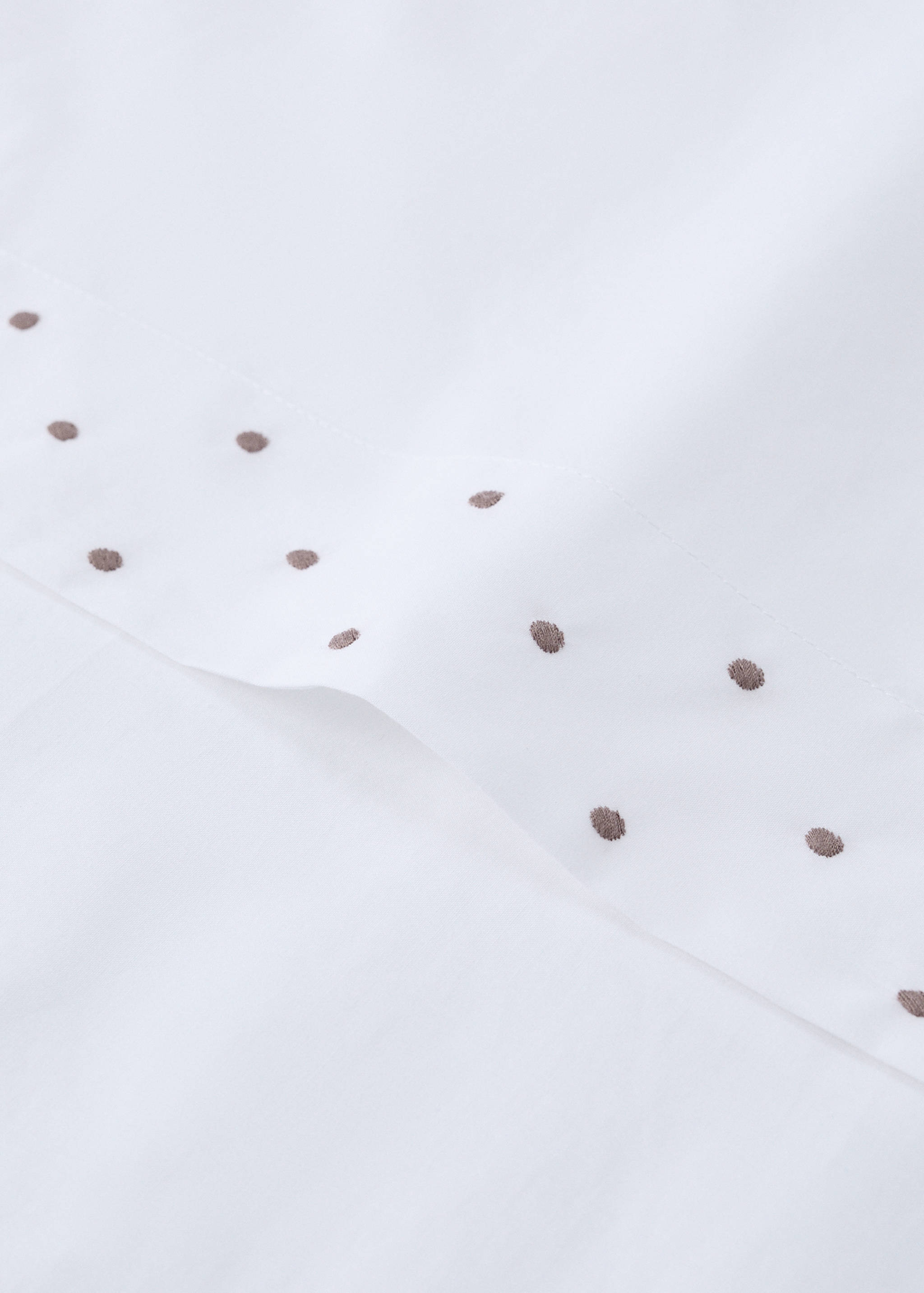 Cotton percale plumeti top sheet for 90 cm bed - Details of the article 1