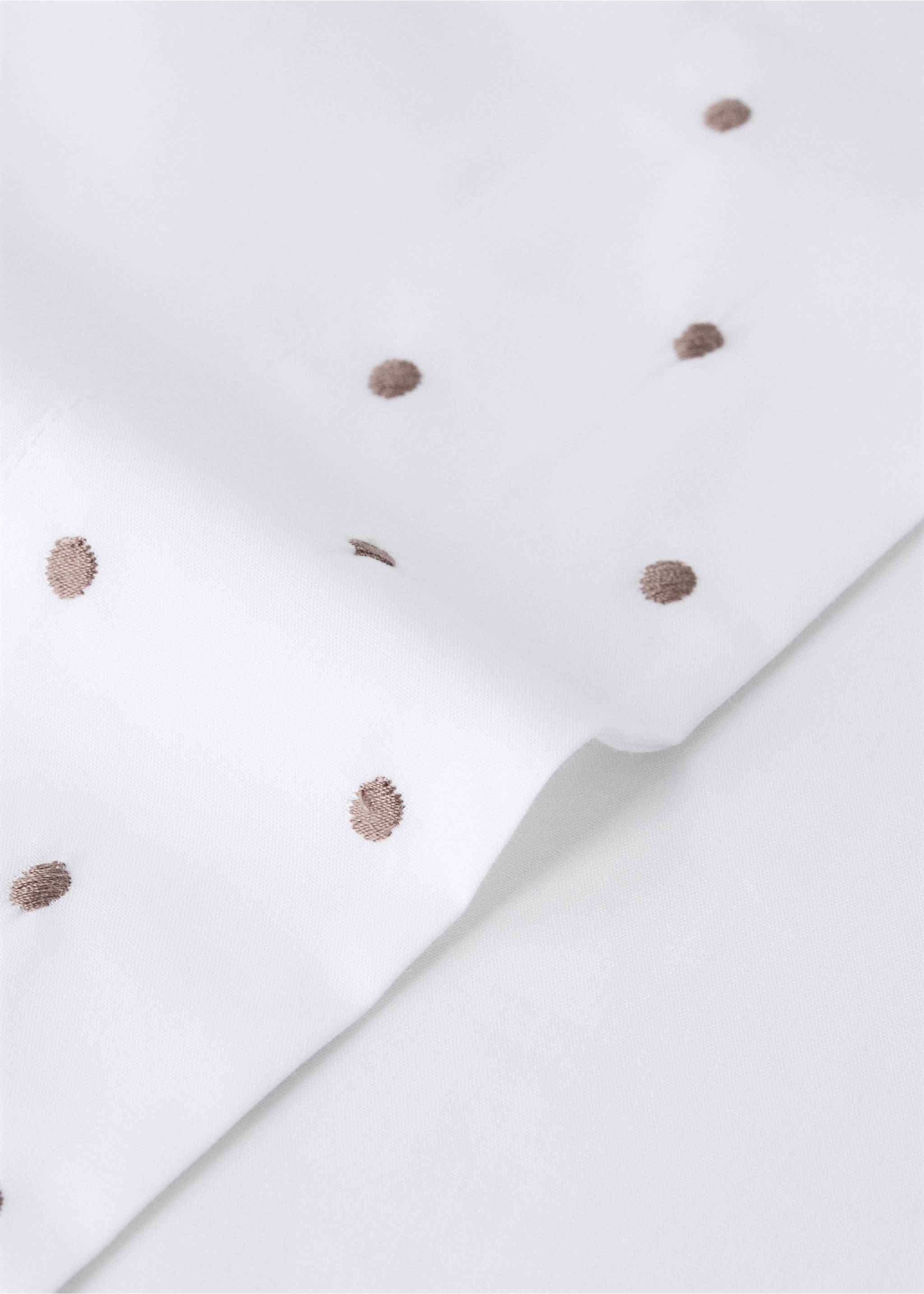 Printed 100% cotton cot bedding set - Details of the article 1, Medium Brown. Ref: 37091496-00.