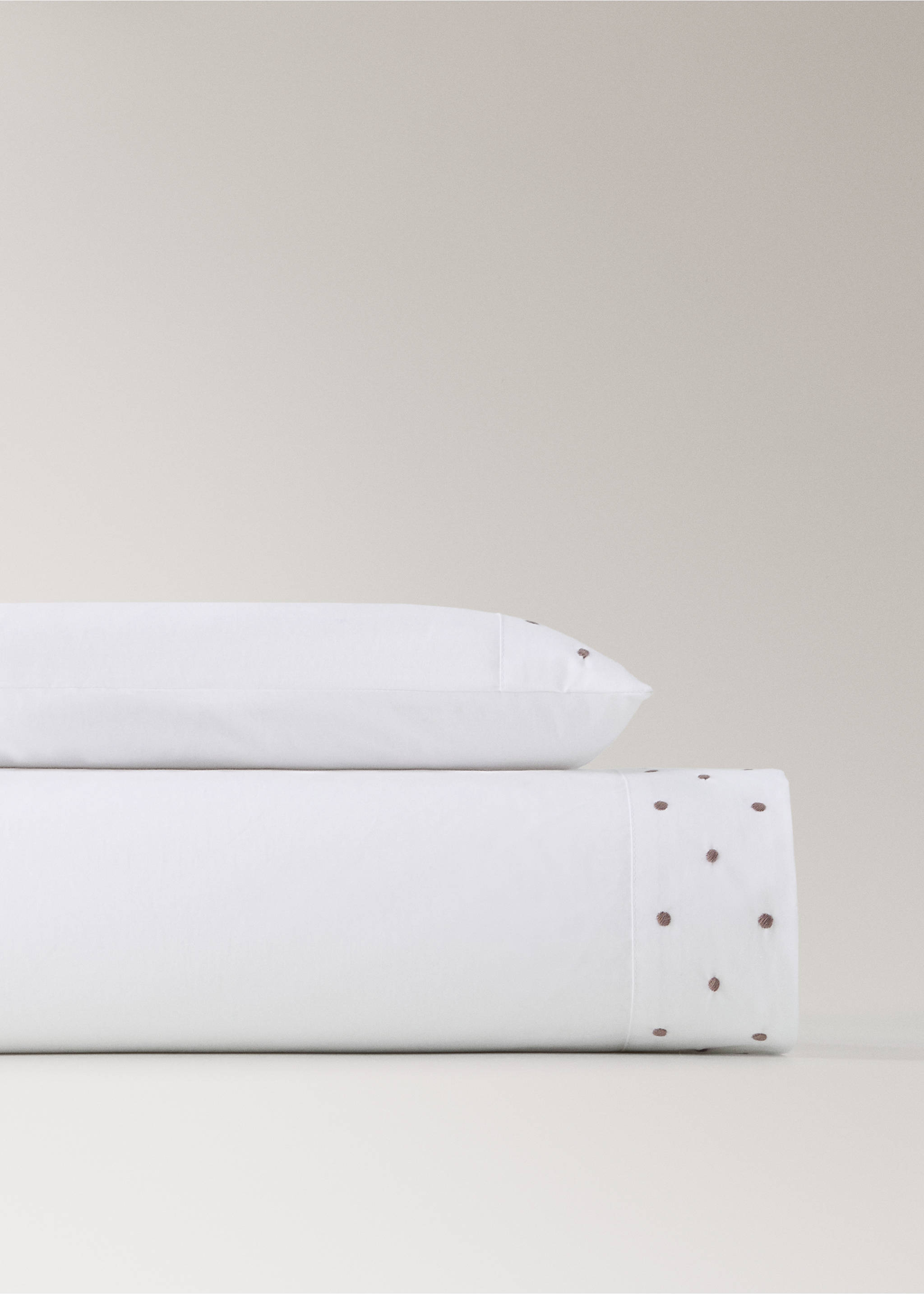 Printed 100% cotton cot bedding set - Article without model, Medium Brown. Ref: 37091496-00.