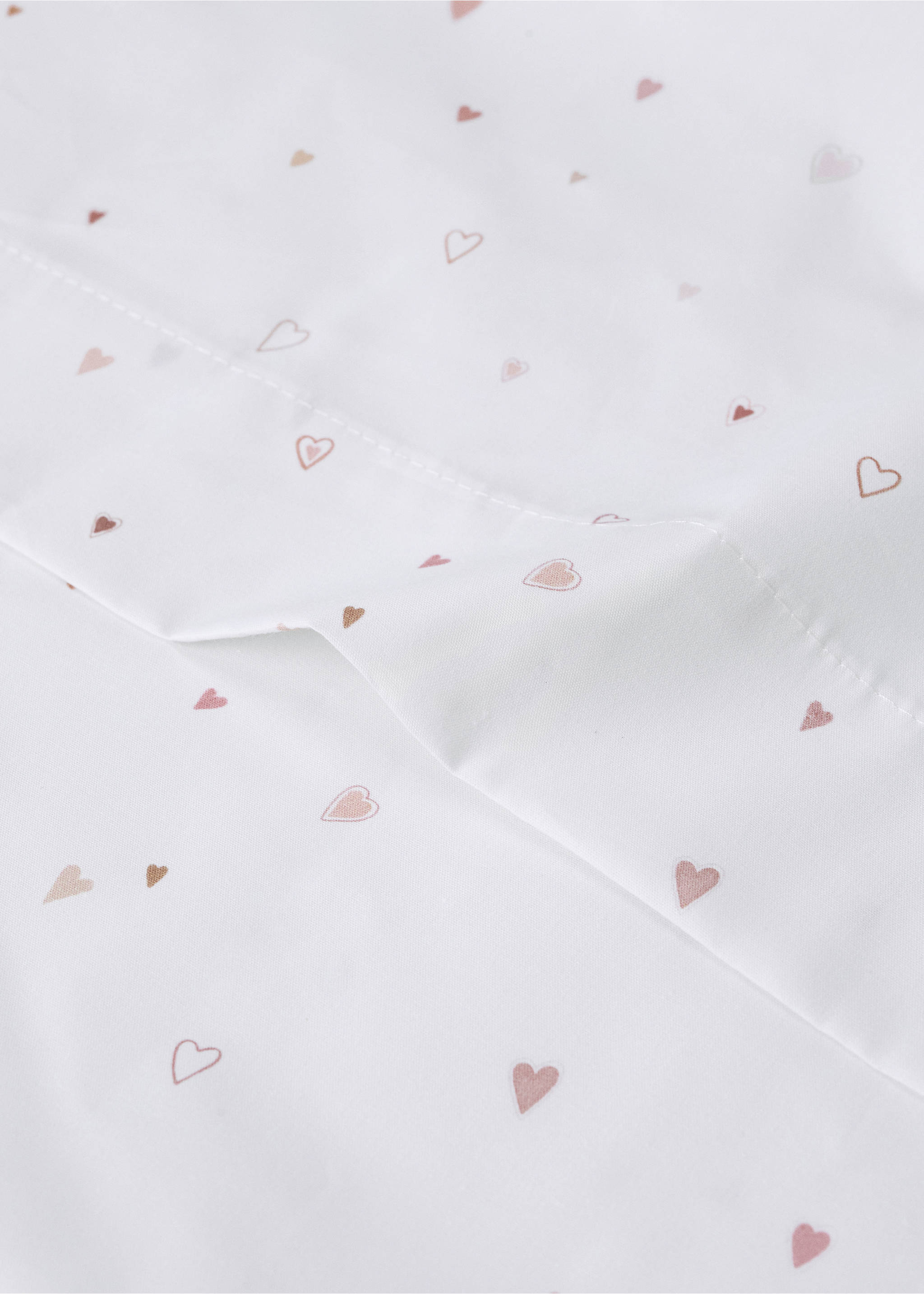 Mini cot mattress and pillow with hearts - Details of the article 1, Nude. Ref: 37091499-00.