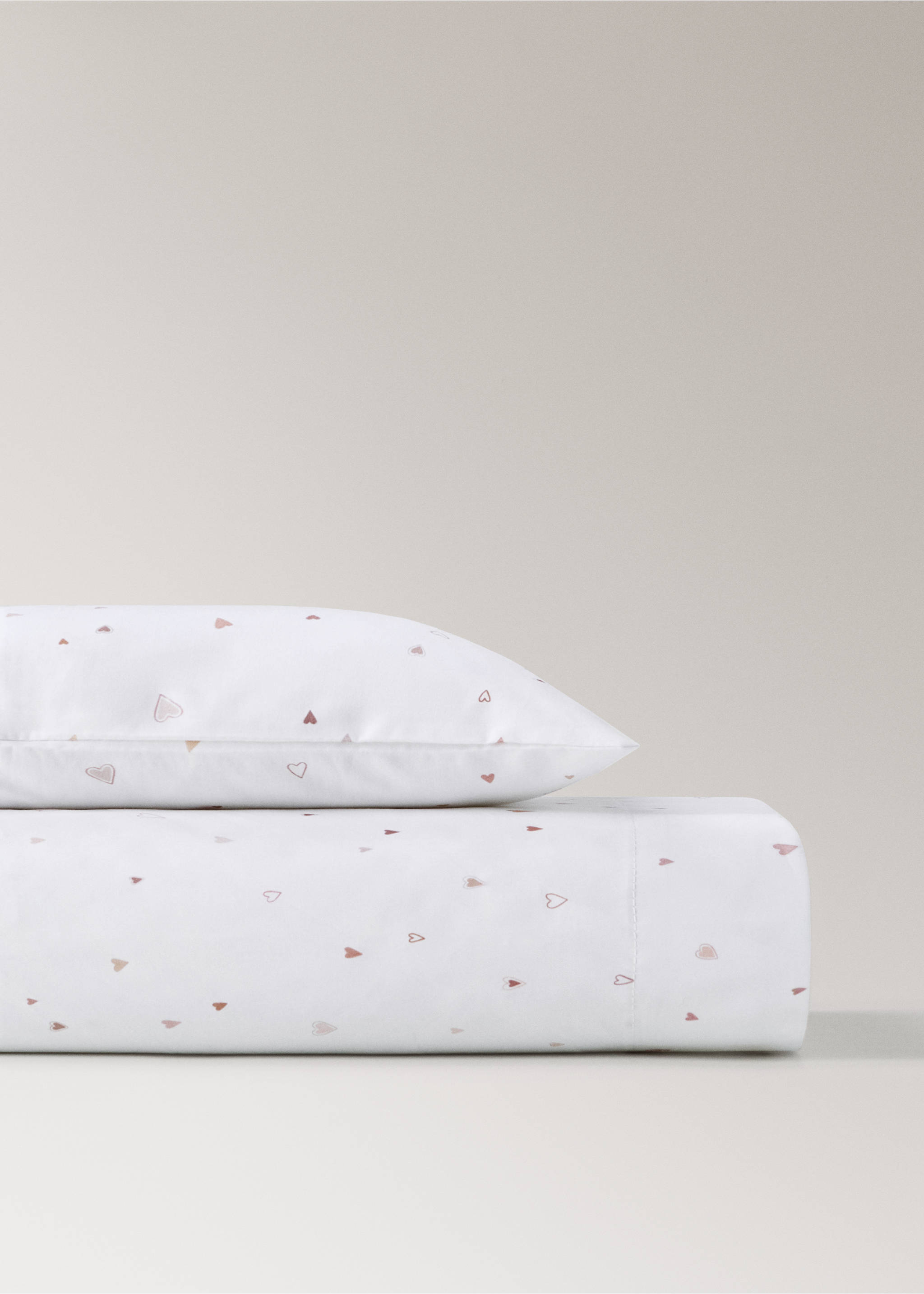 Mini cot mattress and pillow with hearts - Article without model, Nude. Ref: 37091499-00.
