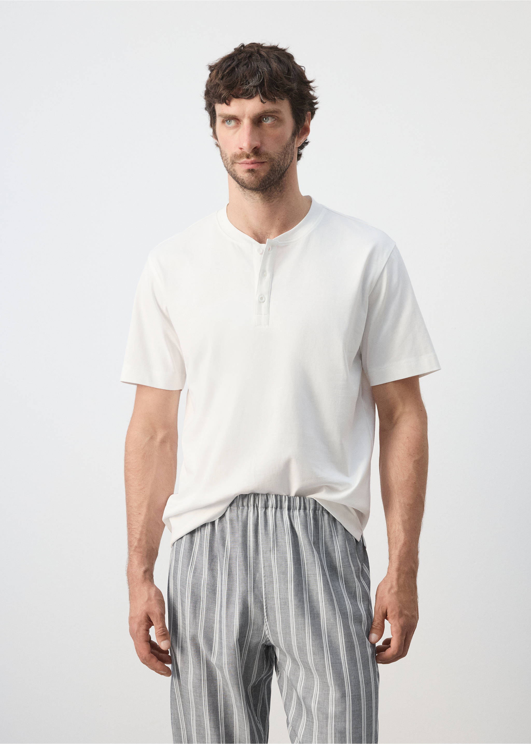 100% cotton combined pyjama pack - Medium plane, Grey. Ref: 37091506-00.