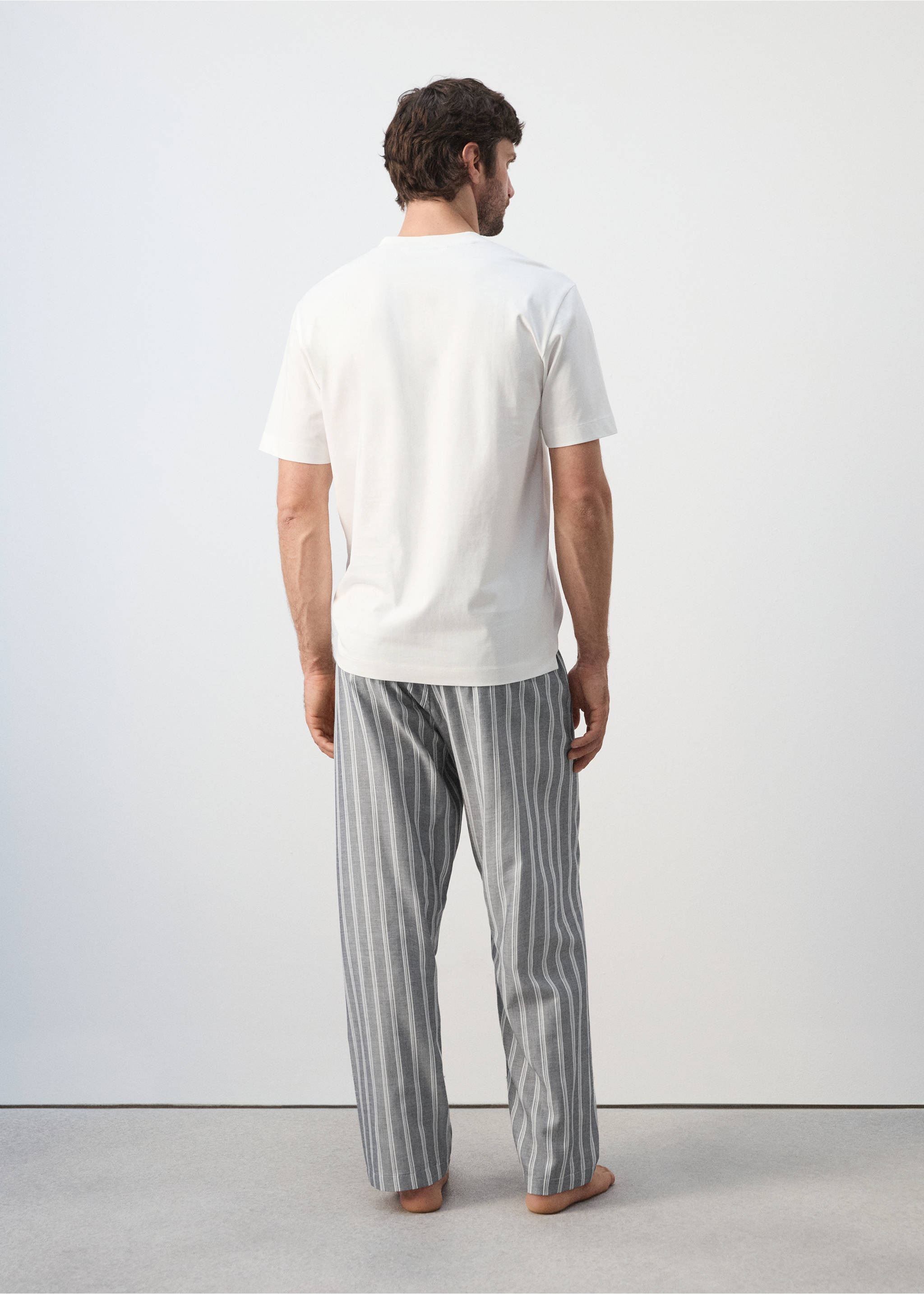 100% cotton combined pyjama pack - Reverse of the article, Grey. Ref: 37091506-00.