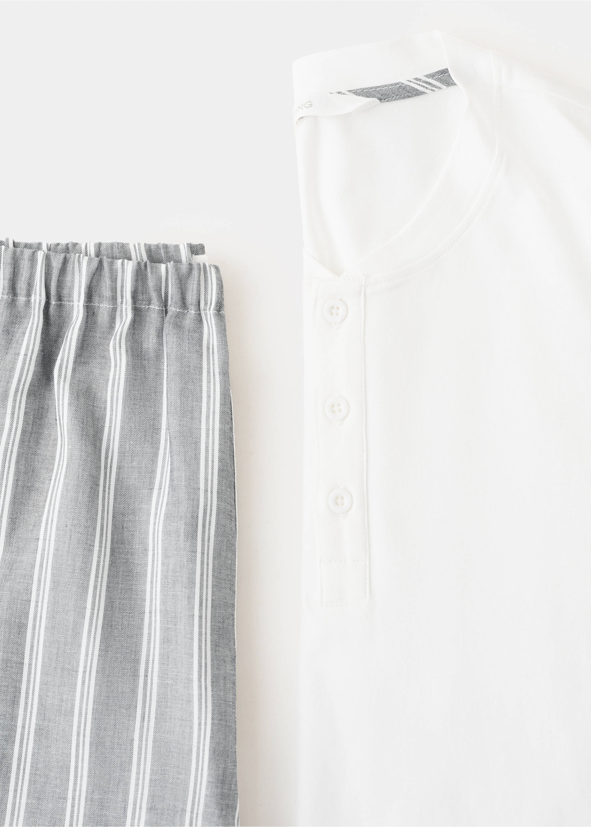 100% cotton combined pyjama pack - Details of the article 8, Grey. Ref: 37091506-00.