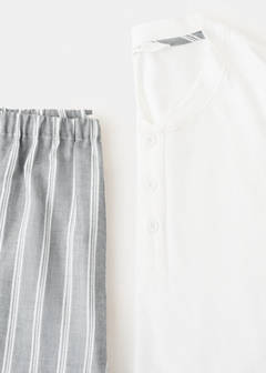 100% cotton combined pyjama pack — Grey 6