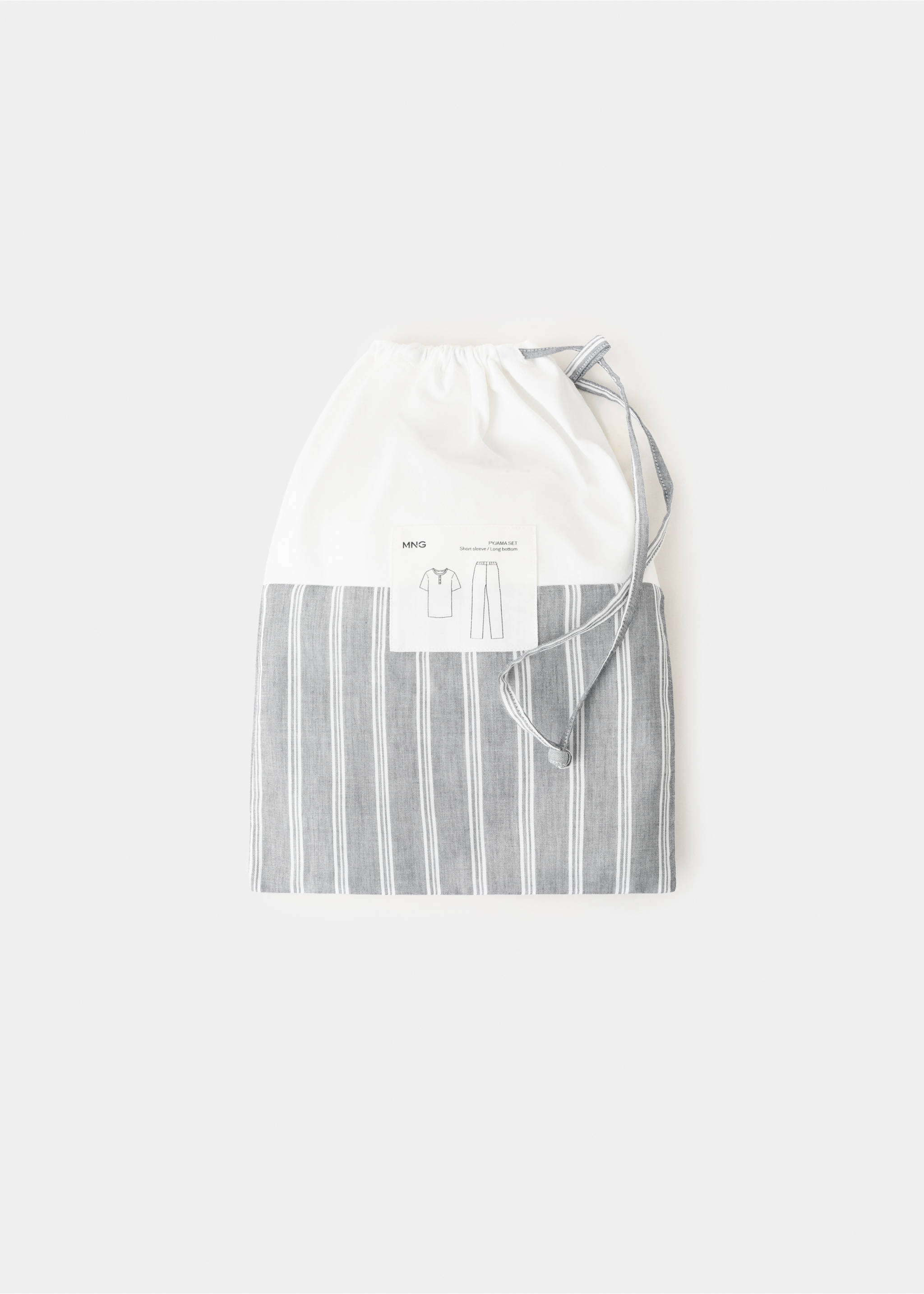 100% cotton combined pyjama pack - Details of the article 0, Grey. Ref: 37091506-00.
