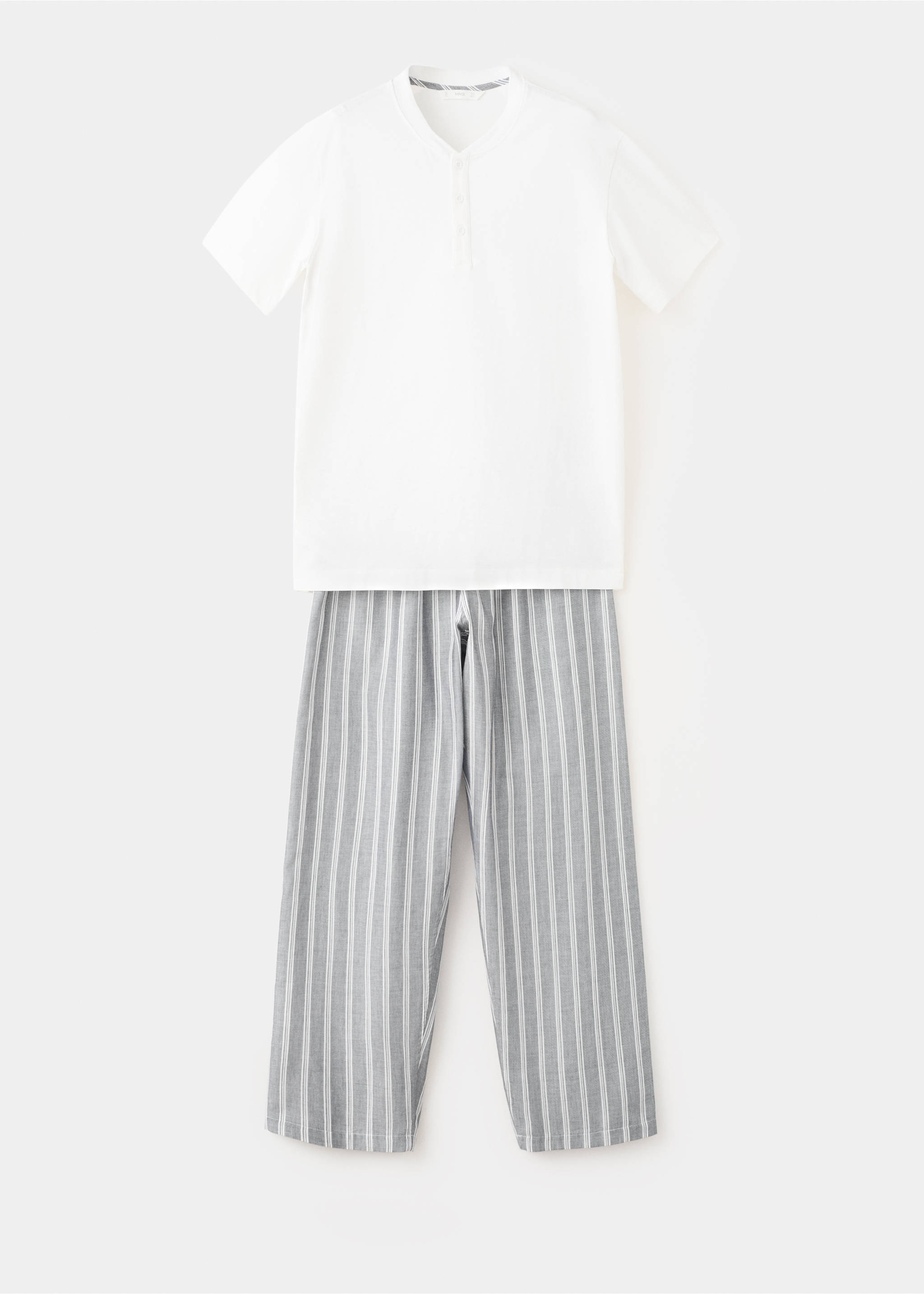100% cotton combined pyjama pack - Article without model, Grey. Ref: 37091506-00.