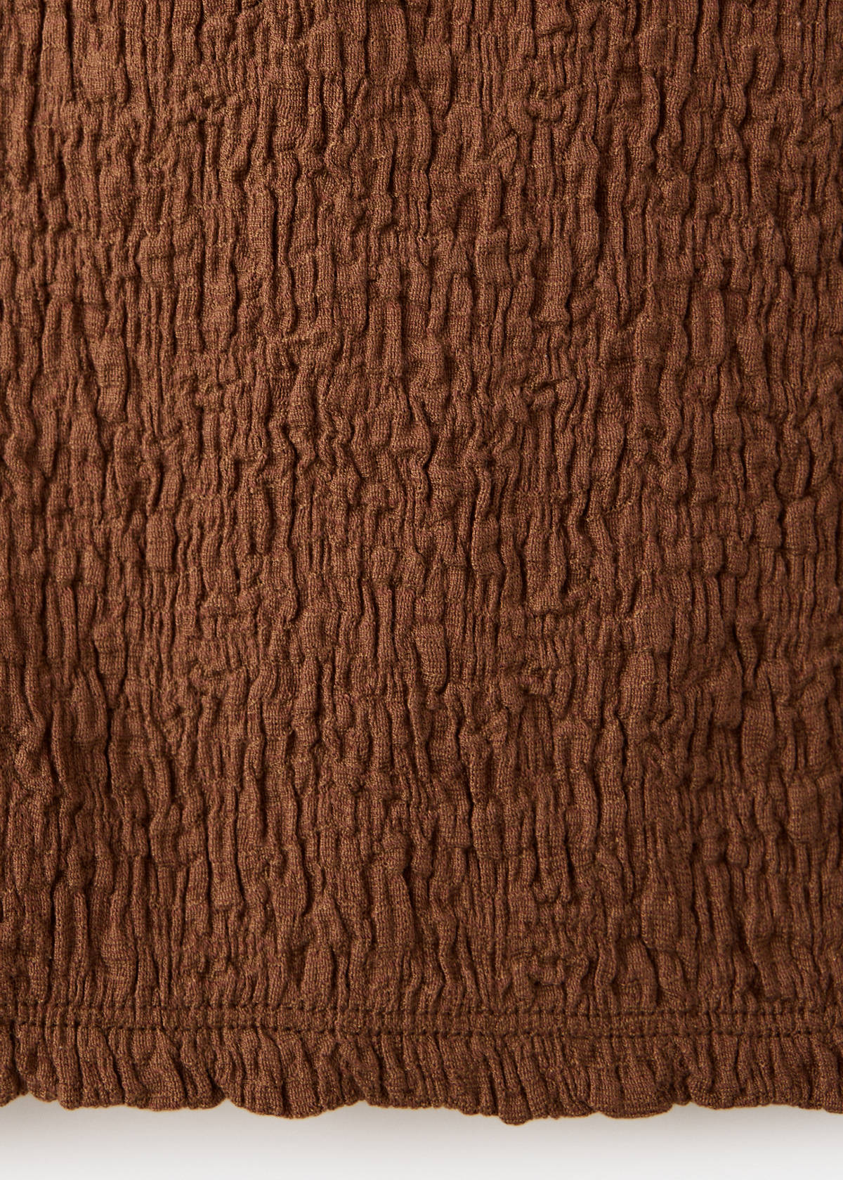 Ruched halter top — Medium Brown