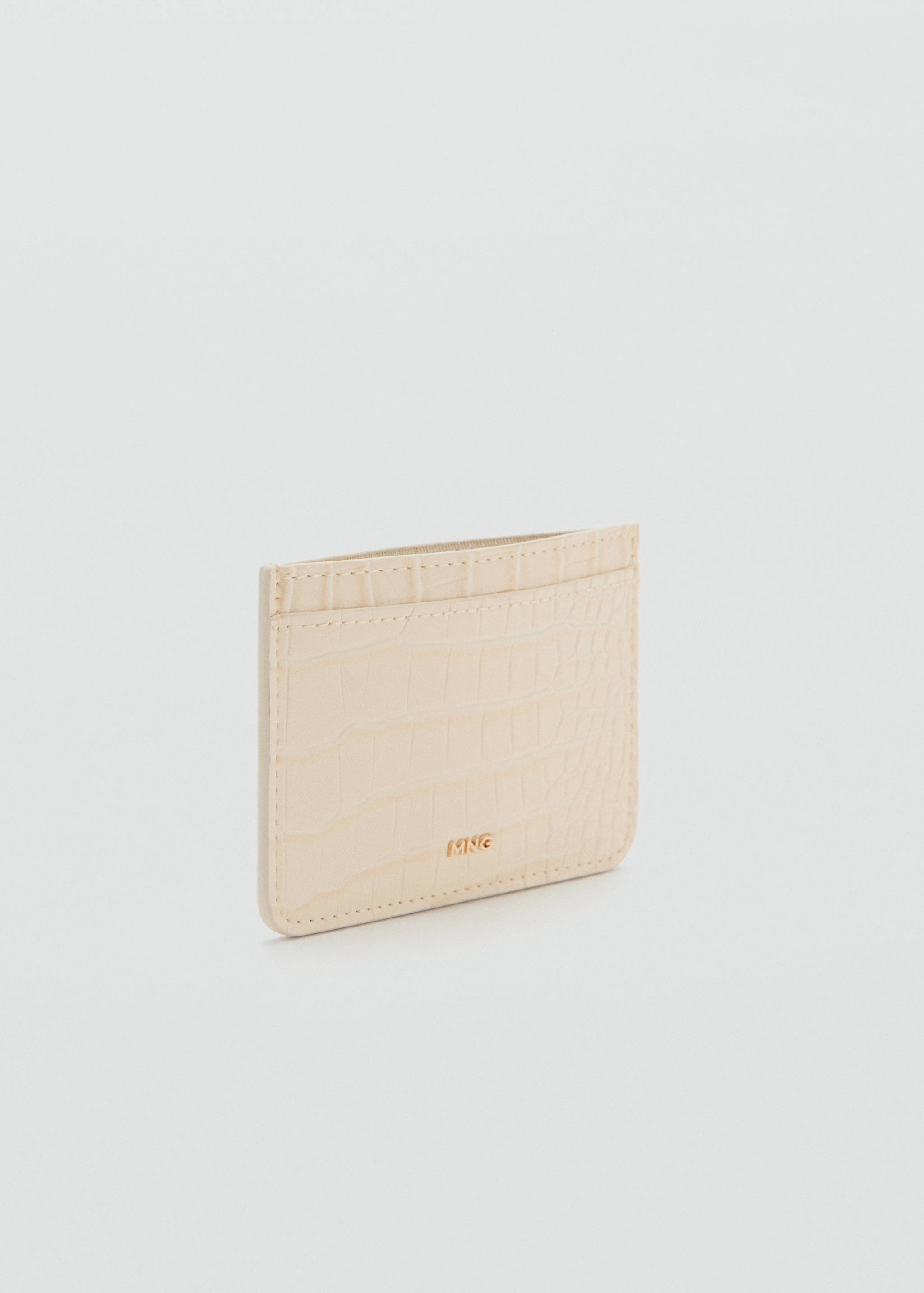 Croc-effect card holder - Medium plane