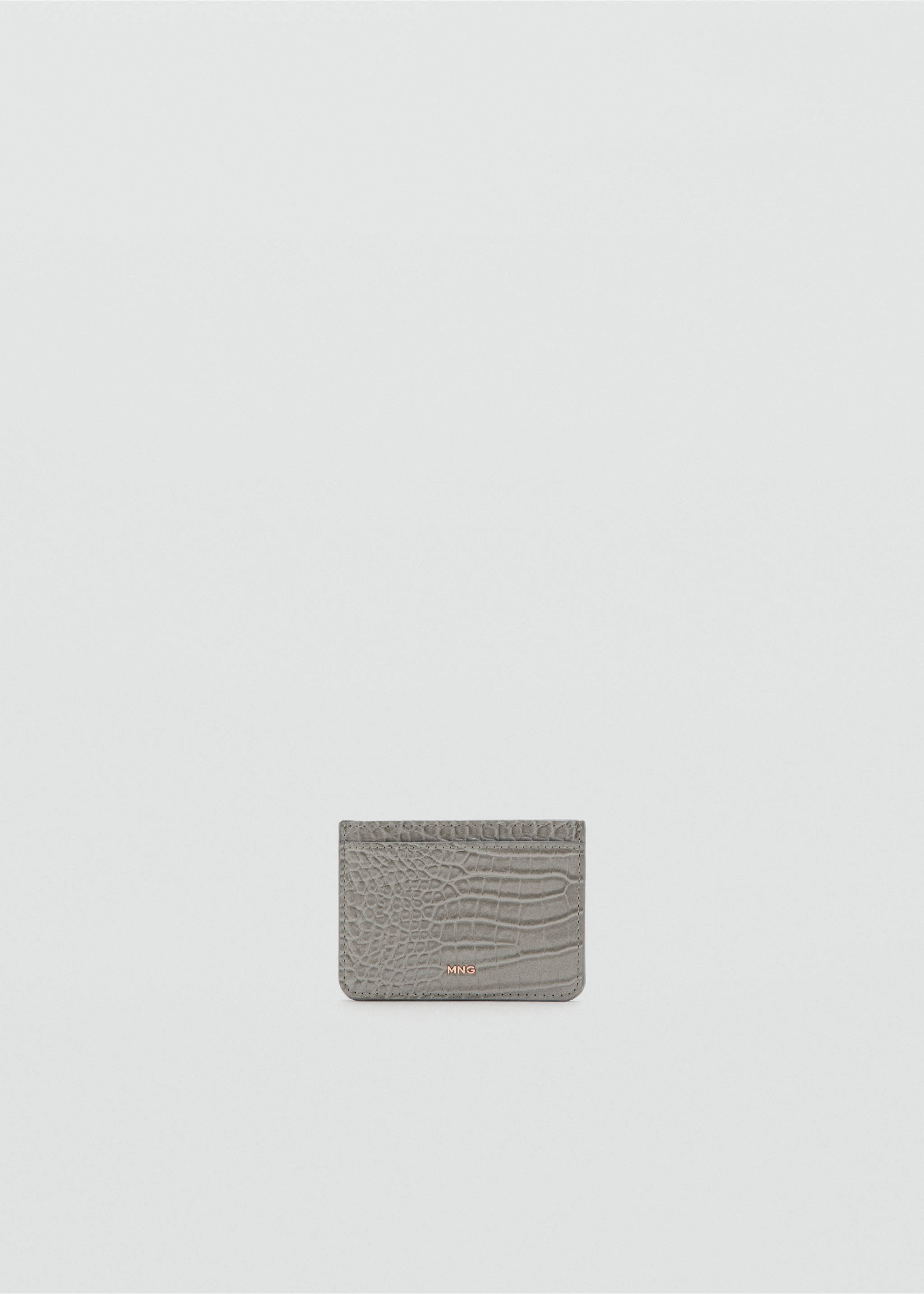 Croc-effect card holder - Article without model, Grey. Ref: 37091510-00.