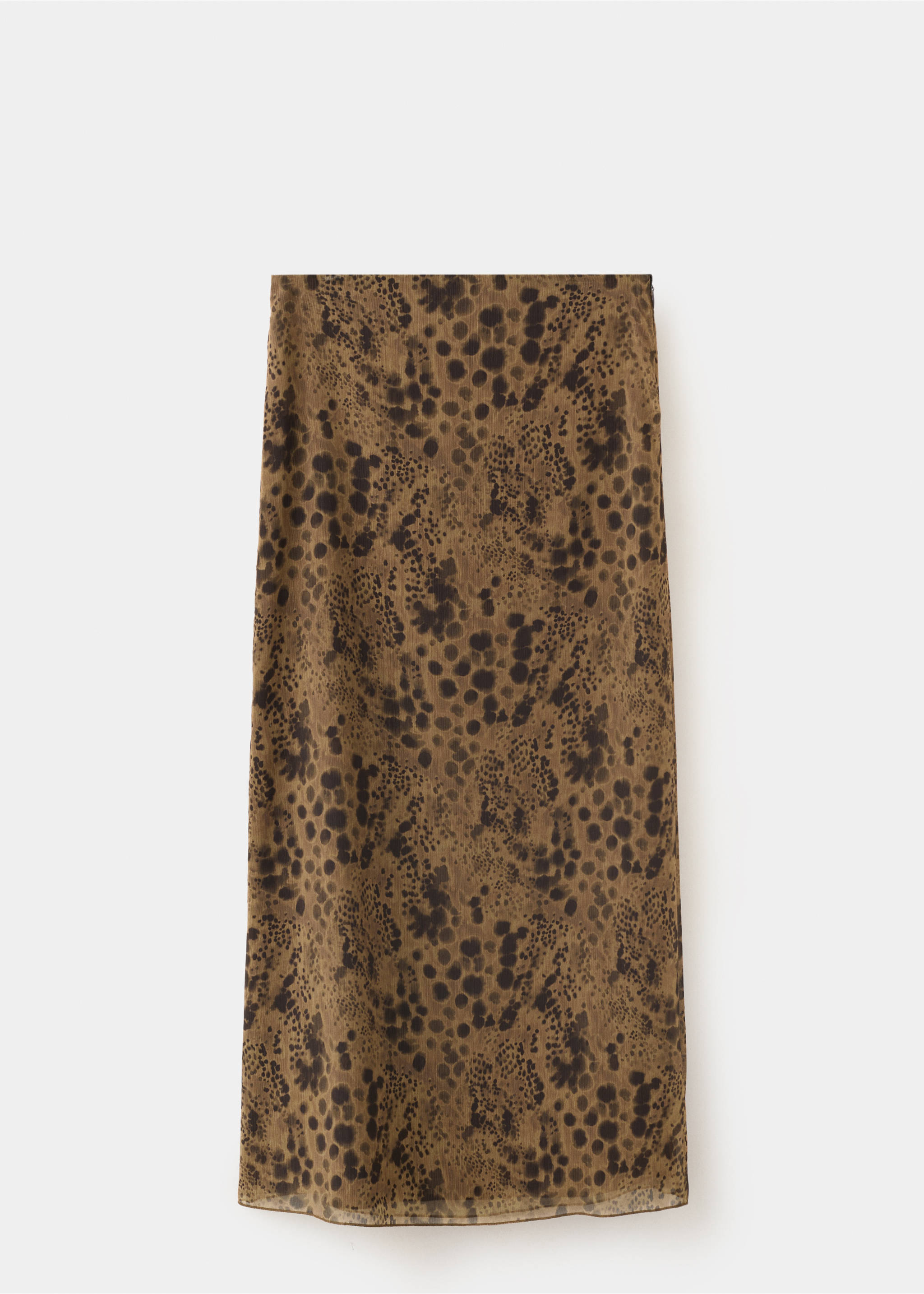 Flowy printed skirt - Article without model, Russet. Ref: 37091511-00.