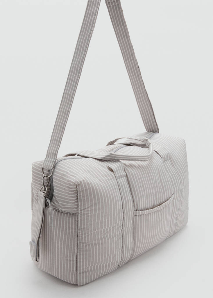 Striped maternity bag — Off White