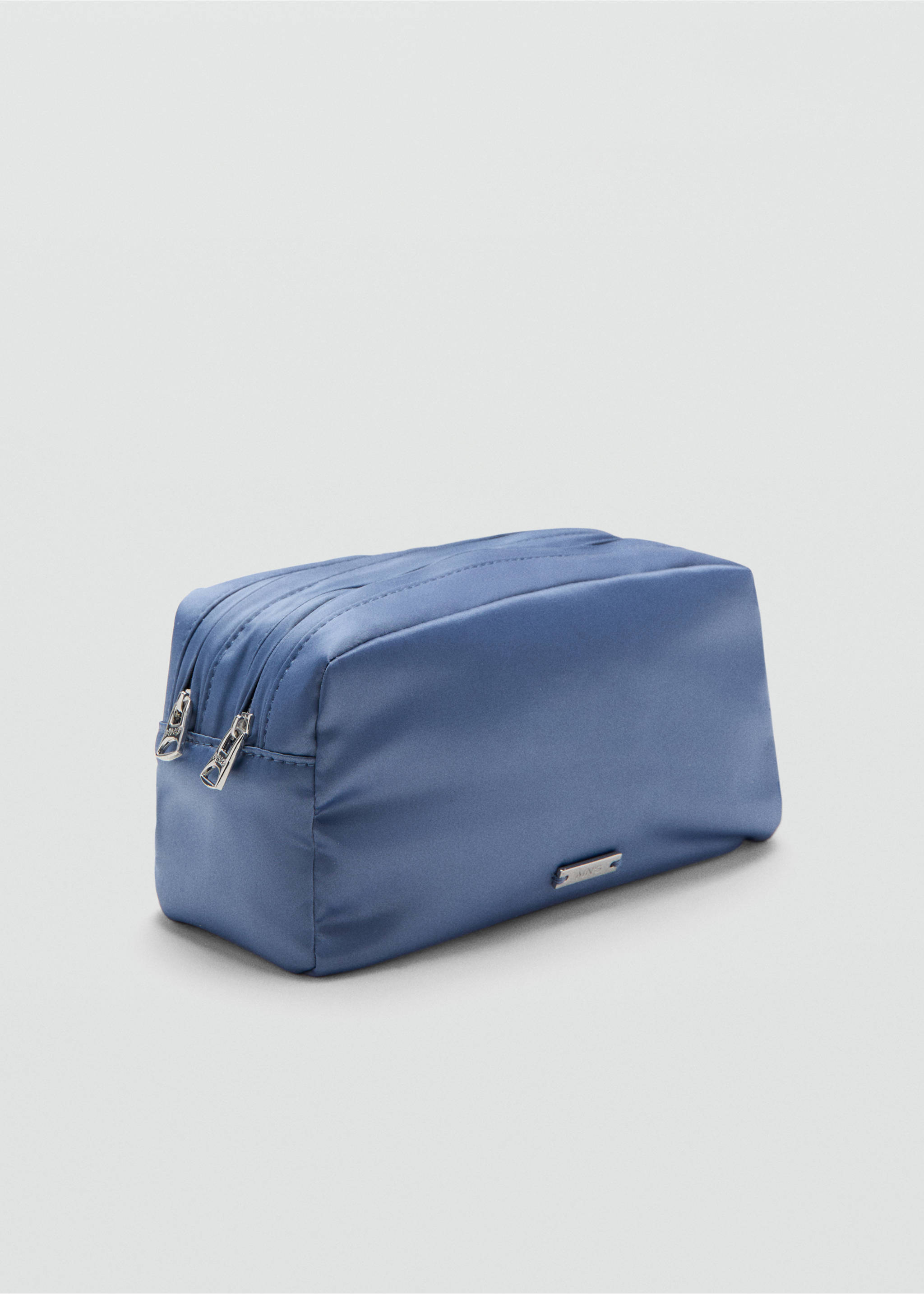 Double-pocket satin toiletry bag - رؤية وسط, أزرق. Ref: 37091515-00.
