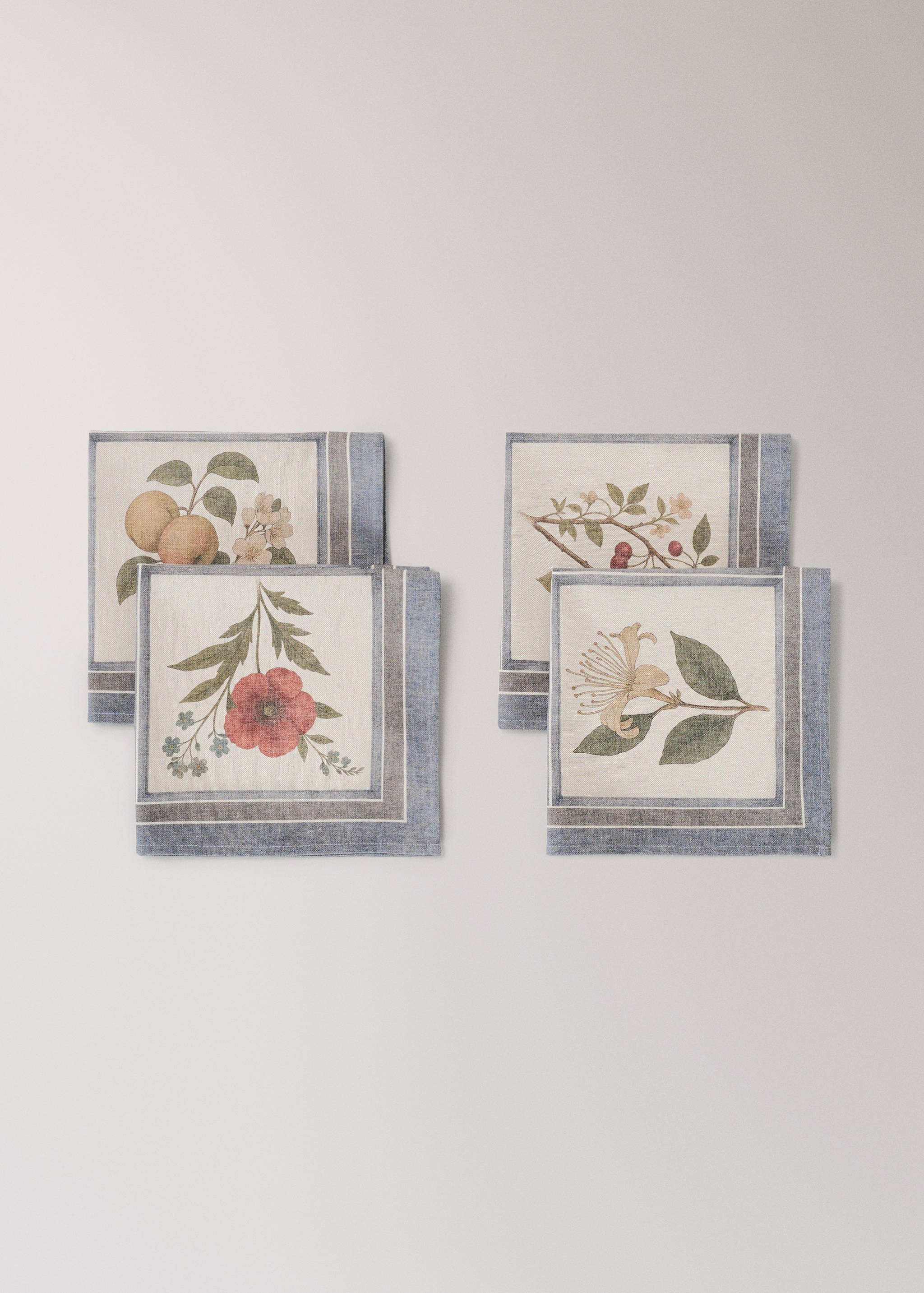 Herbarium print cotton napkins - Details of the article 1