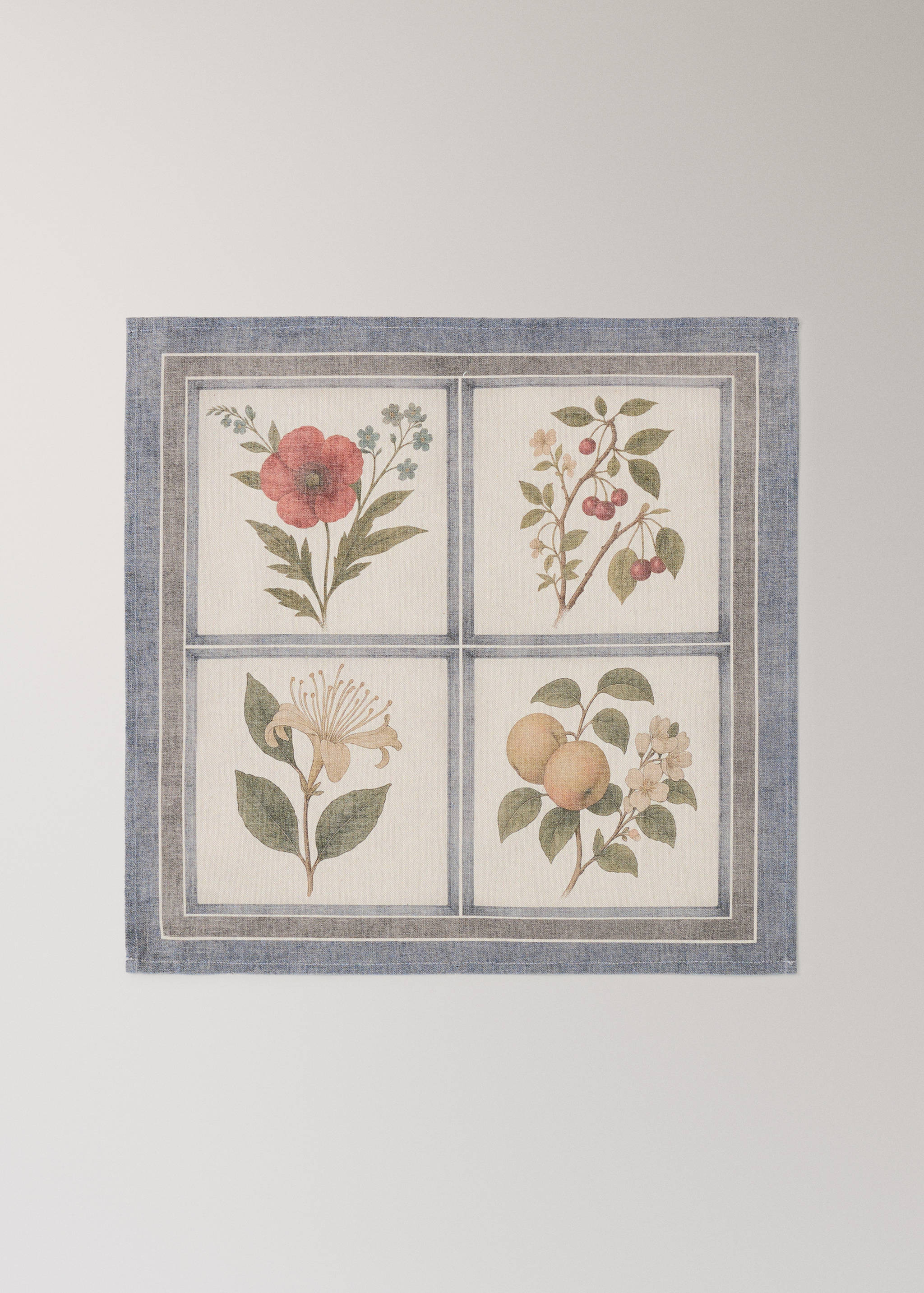 Herbarium print cotton napkins - Article without model