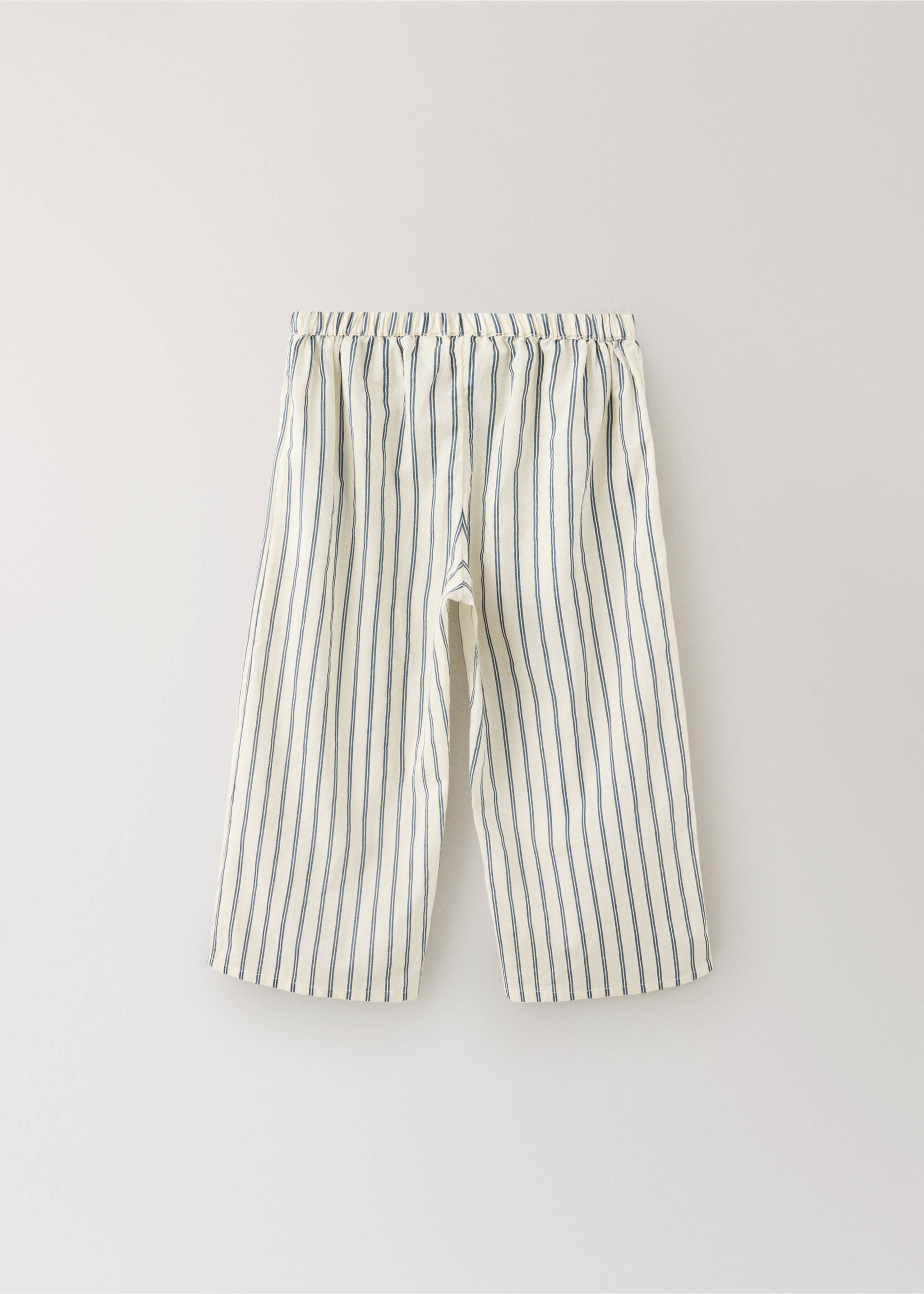 100% cotton striped pyjama trousers - Details of the article 1, Charcoal. Ref: 37091518-00.