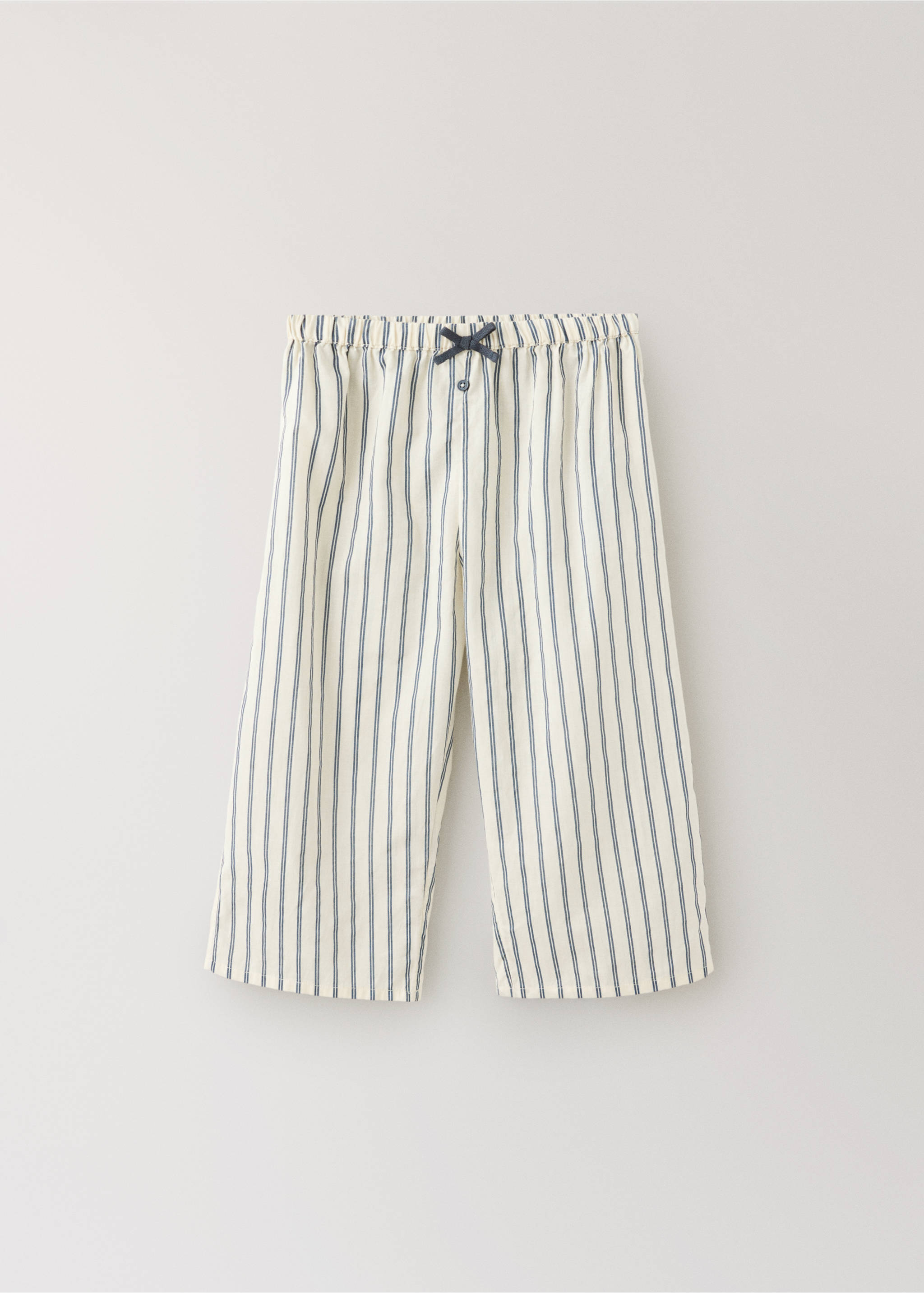 100% cotton striped pyjama trousers - Article without model, Charcoal. Ref: 37091518-00.