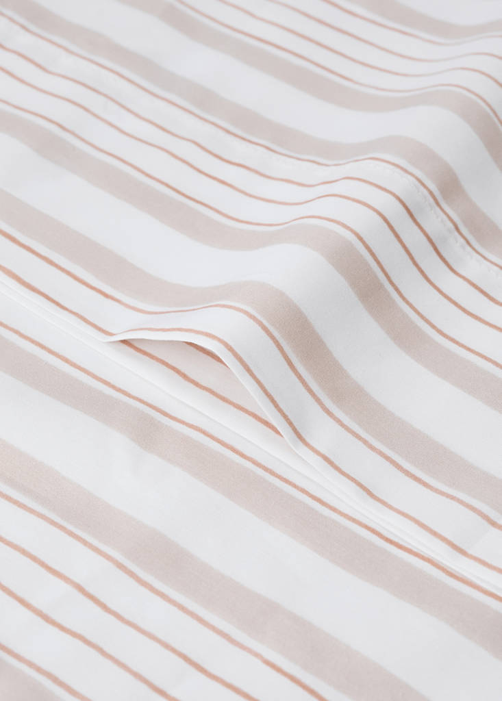 Reversible 100% cotton pillowcase 45x110 — Nude