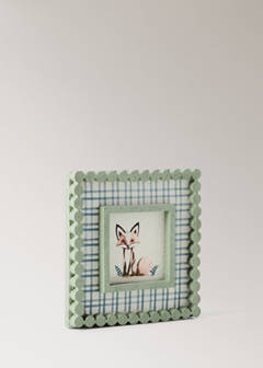 Hand-painted papier-mâché wall art — Forest Green 2