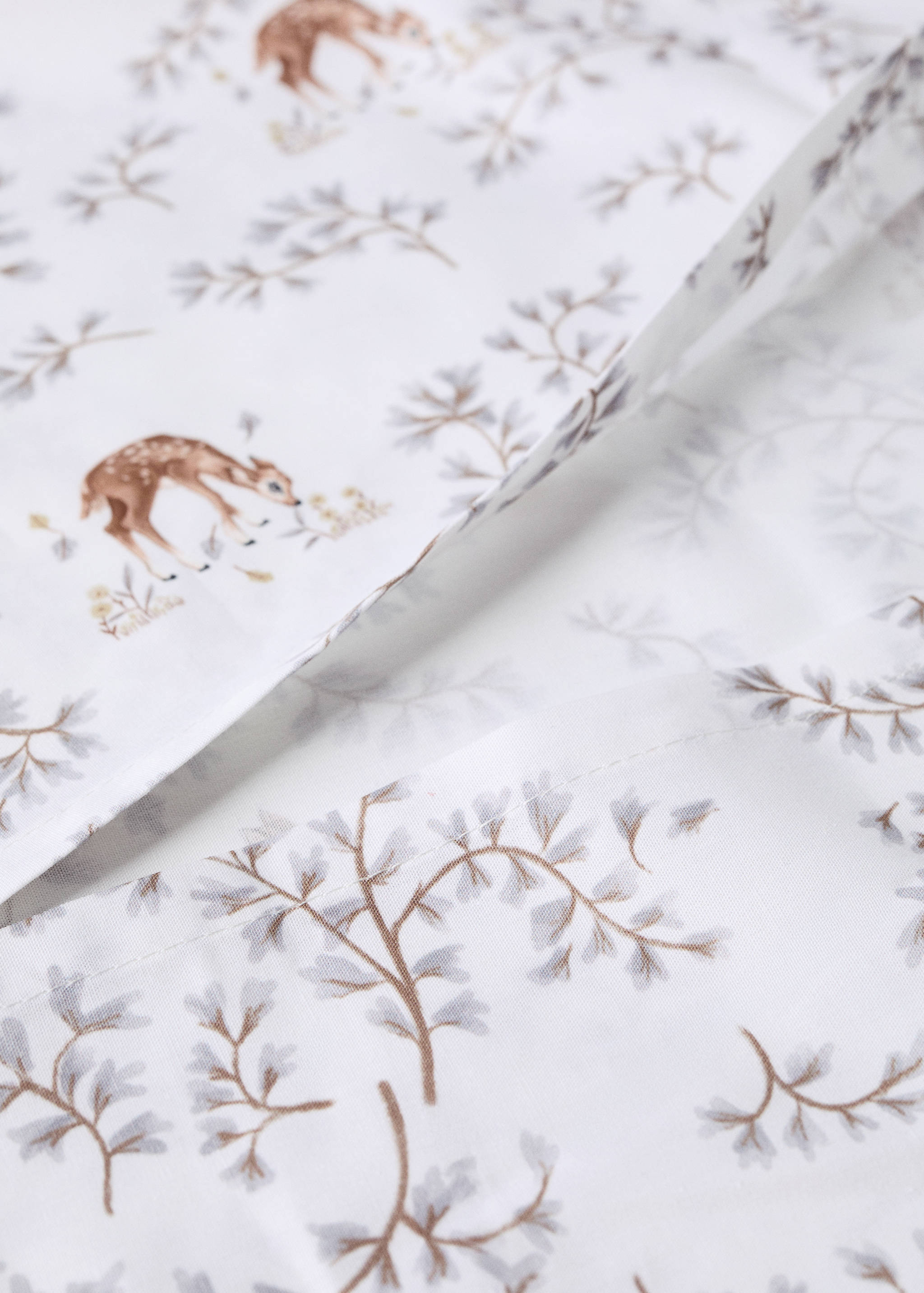 Printed 100% percale cotton cot duvet cover - Details of the article 1