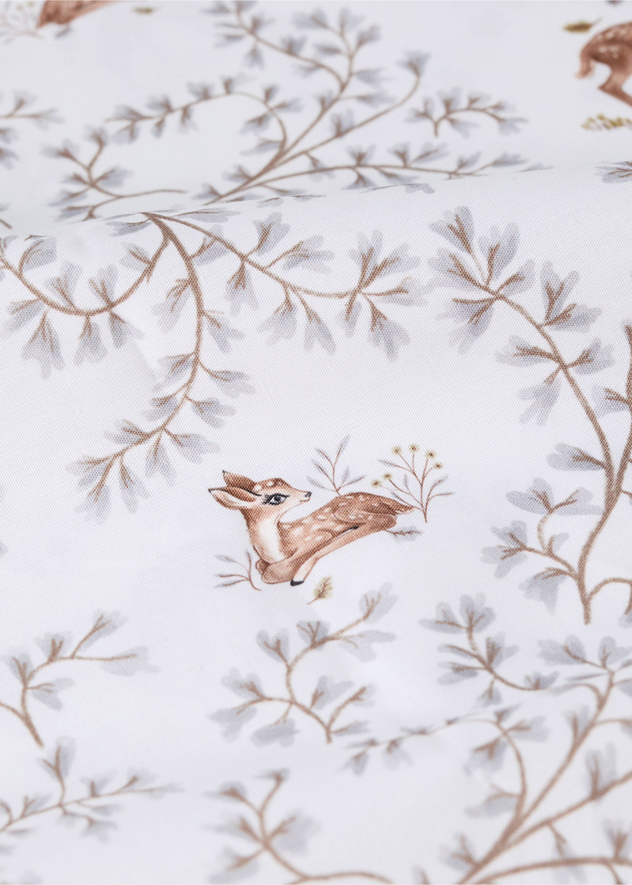 Printed 100% percale cotton cot duvet cover - Details of the article 2, Grey. Ref: 37091521-00.