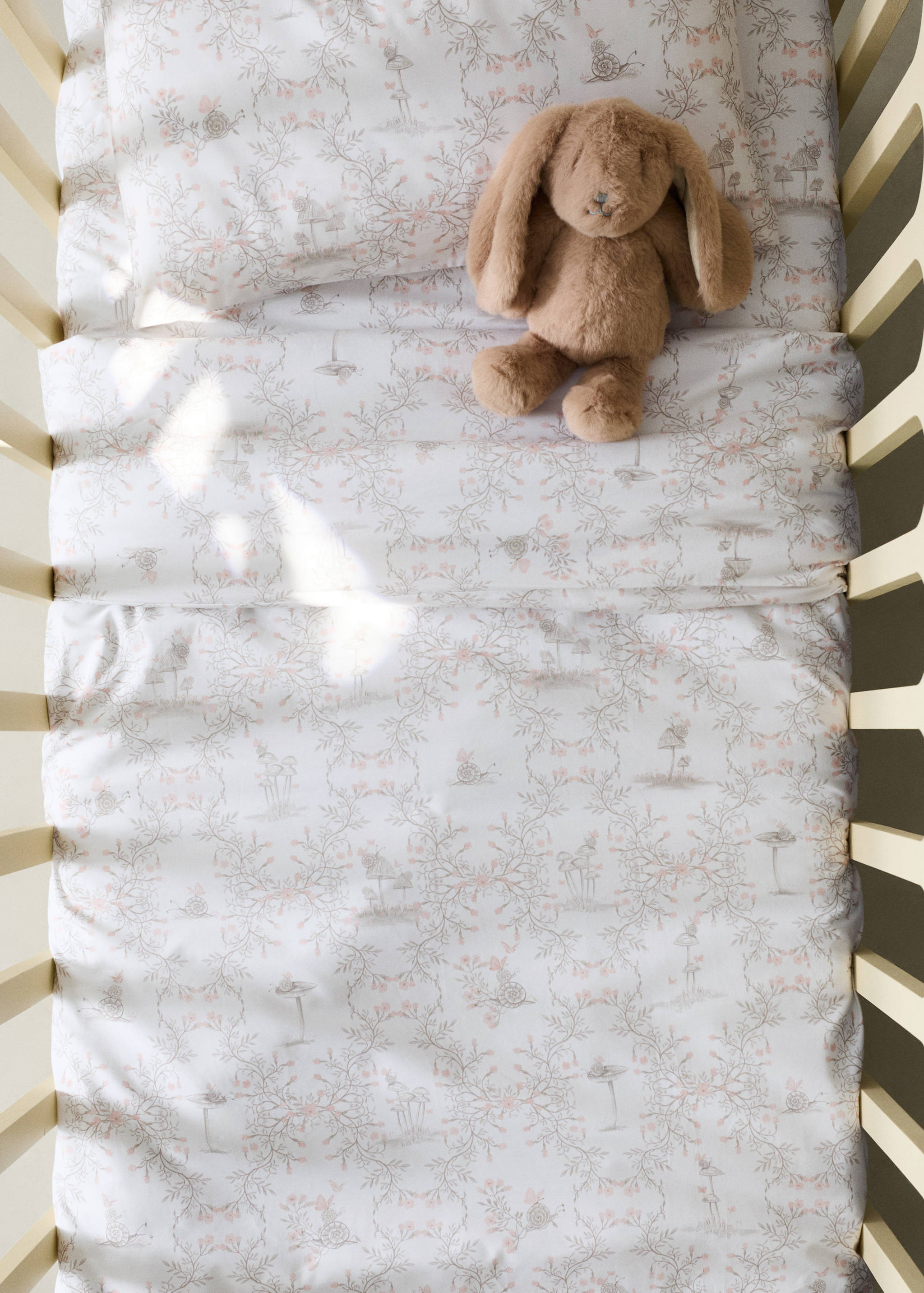 Printed 100% percale cotton cot duvet cover - General plane