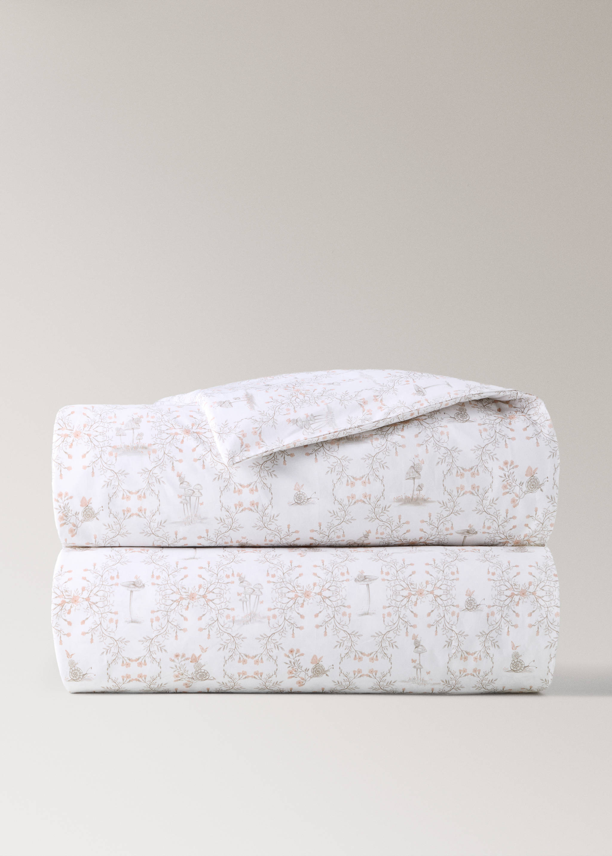 Printed 100% percale cotton cot duvet cover - Article without model