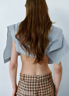 Straight-leg gingham trousers — Brown 5