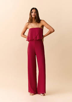 Strapless jumpsuit — Red 2