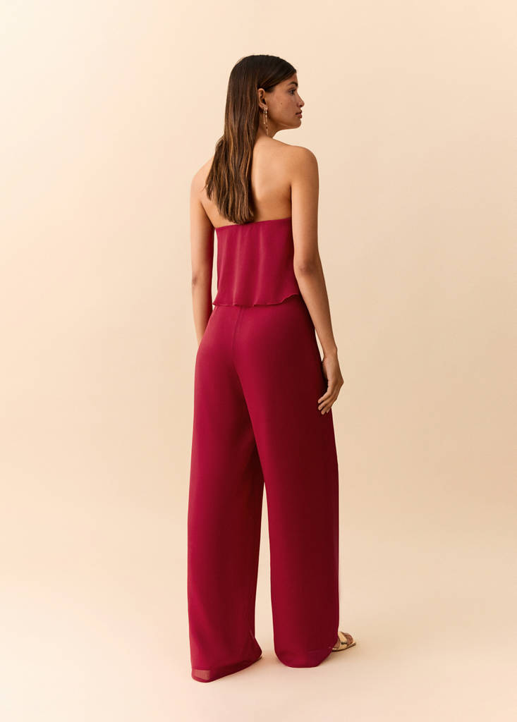 Strapless jumpsuit — Red