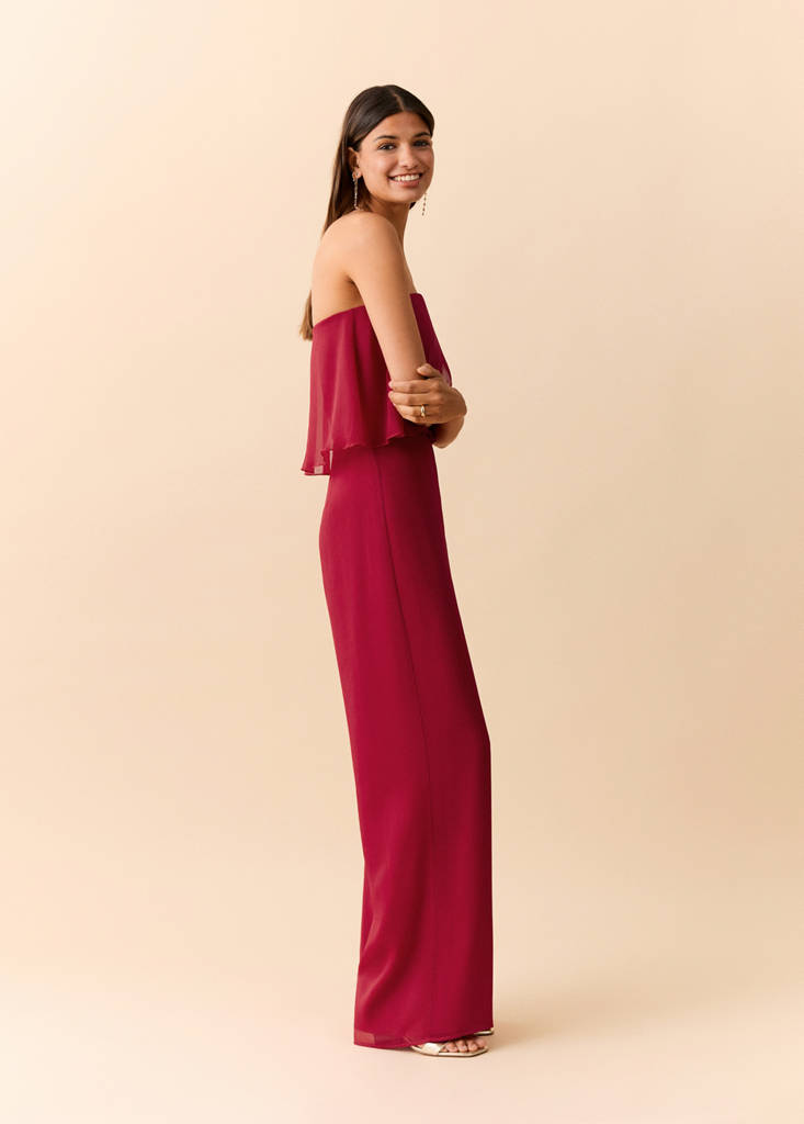 Strapless jumpsuit — Red