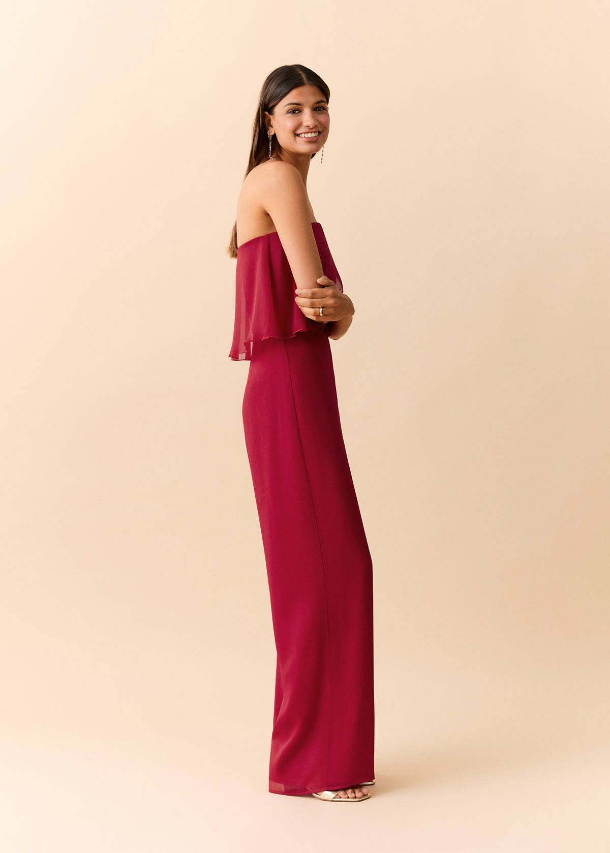 Strapless jumpsuit — Red