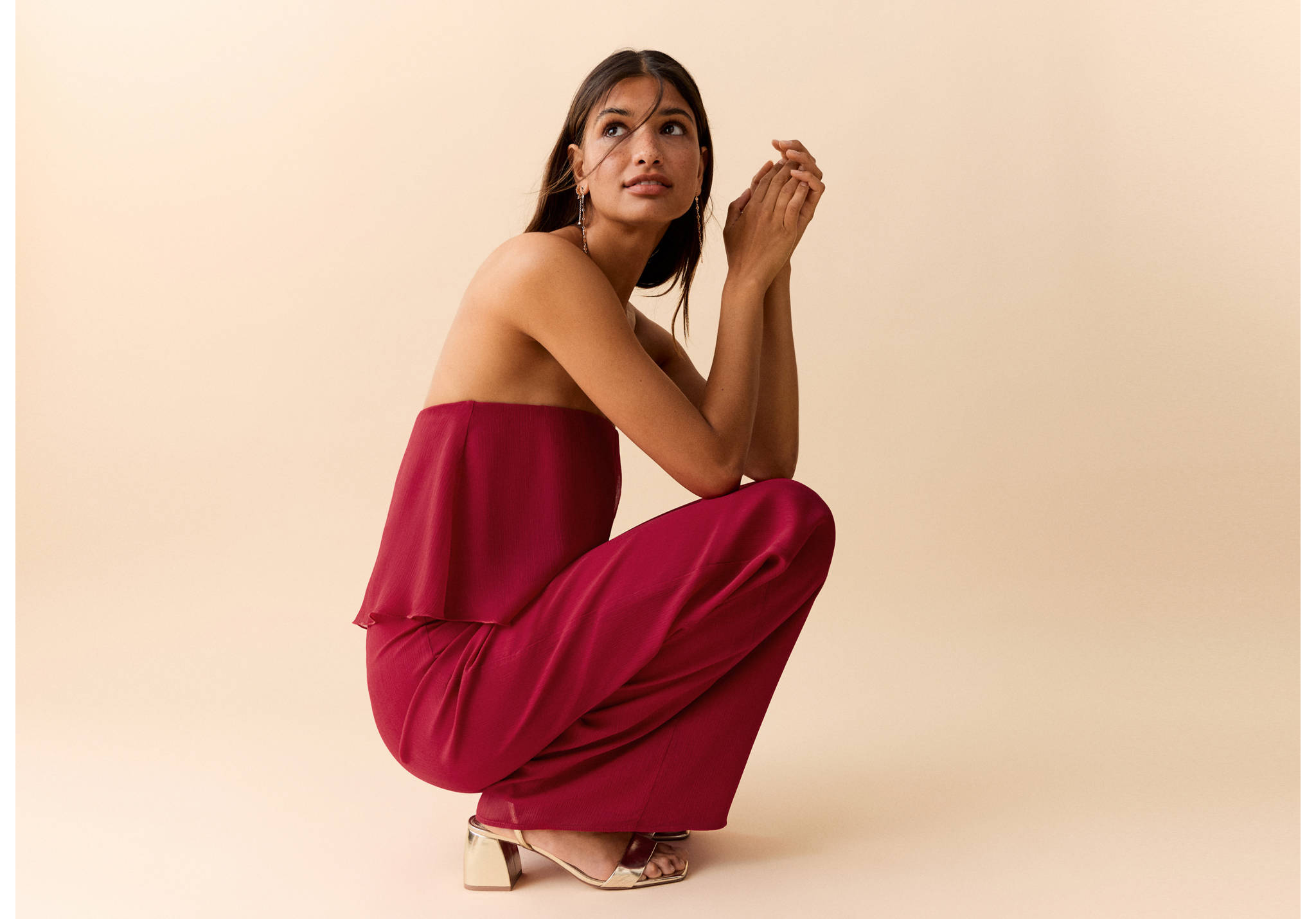 Strapless jumpsuit - Panoramic plane