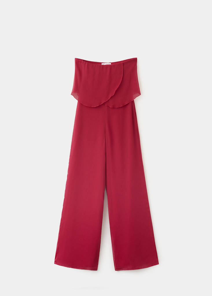 Strapless jumpsuit — Red