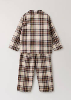 Two-piece cotton checked pyjama set — Red 1