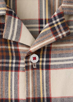 Two-piece cotton checked pyjama set — Red 2