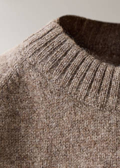 100% cashmere pyjama sweatshirt — Medium Brown 2