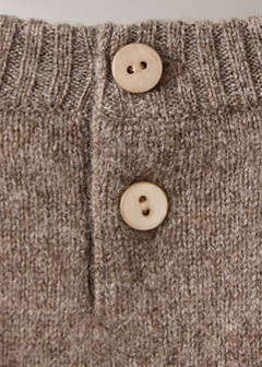 100% cashmere pyjama sweatshirt — Medium Brown 3