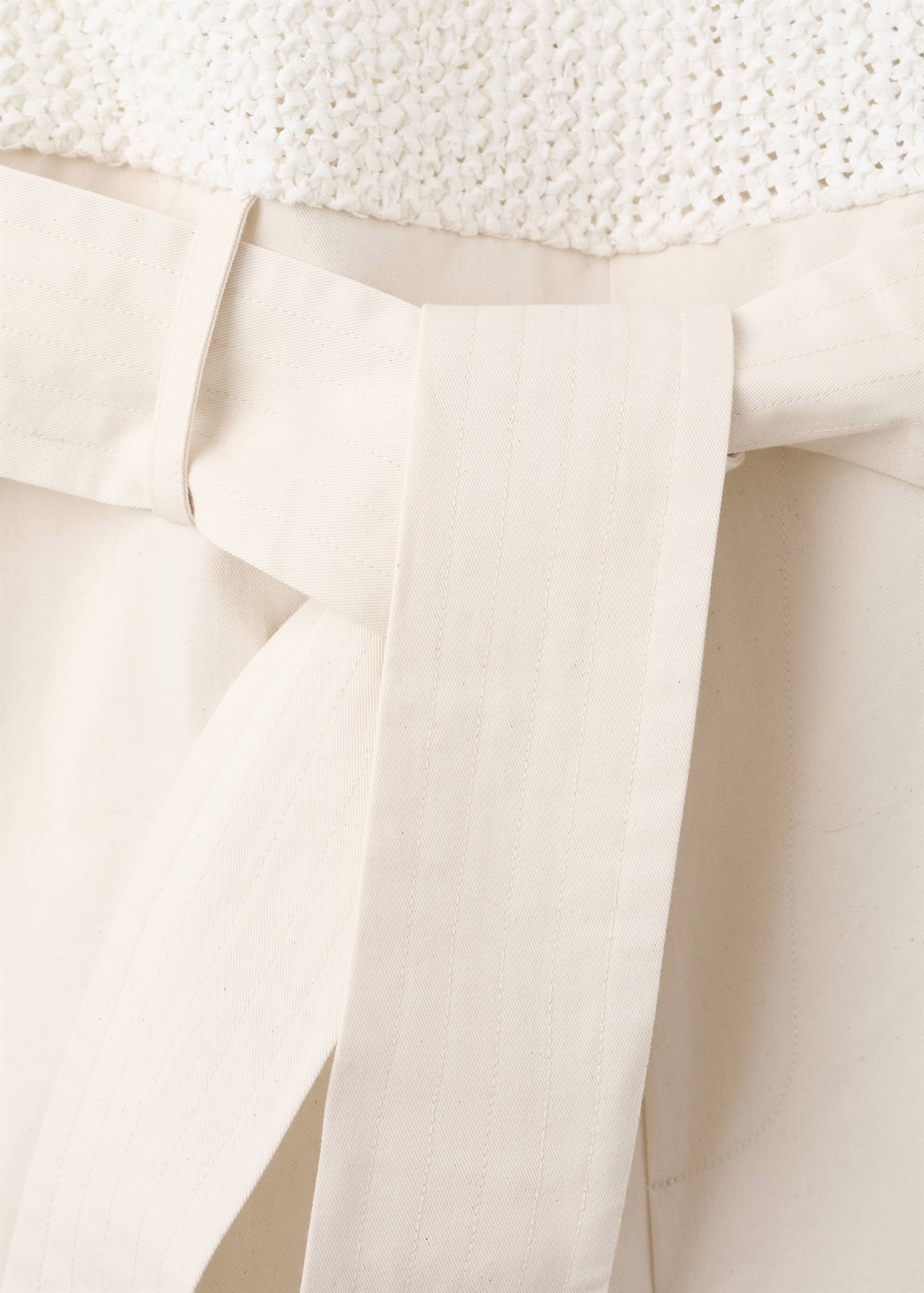 Belted combined woven jumpsuit - Details of the article 0