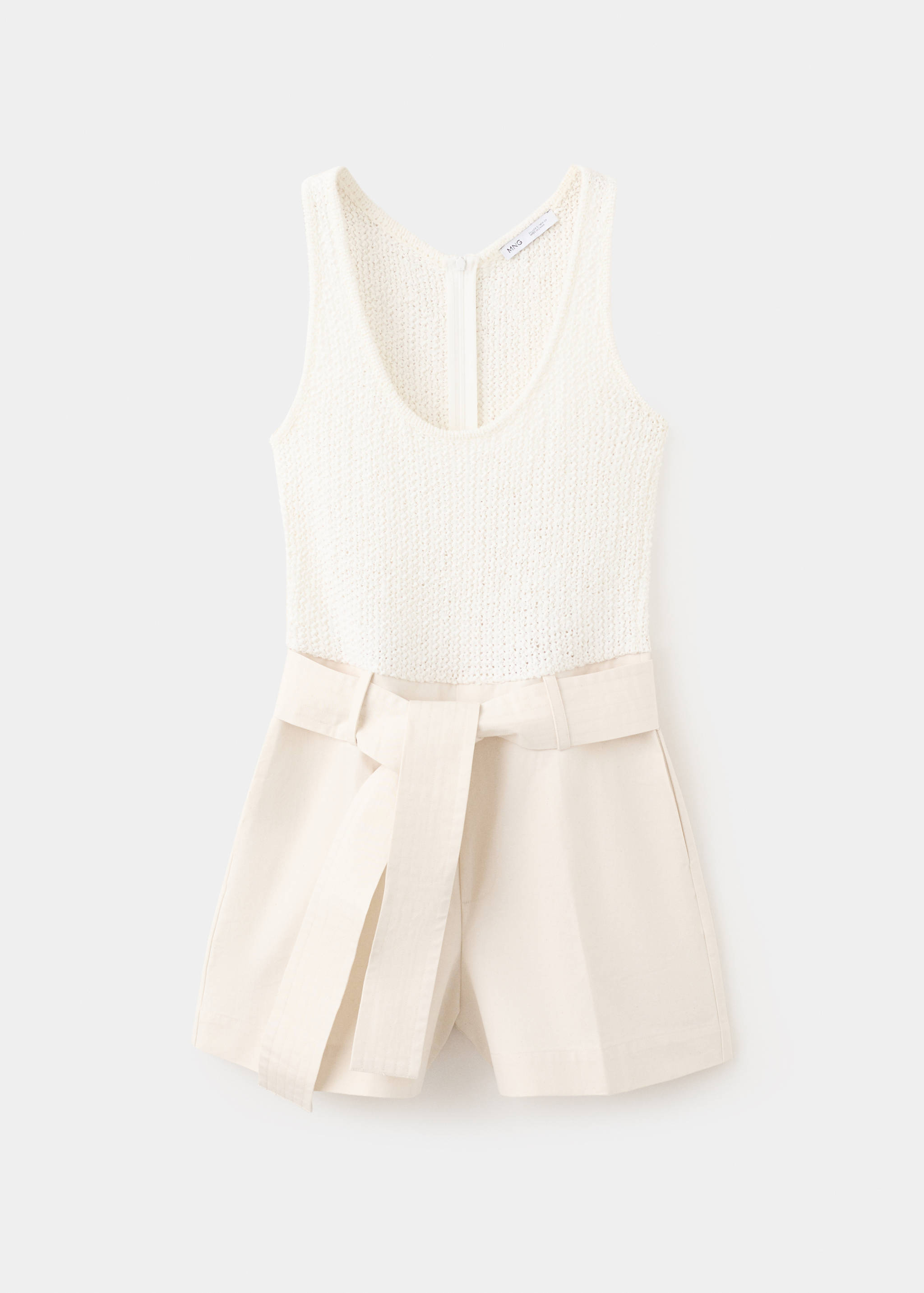 Belted combined woven jumpsuit - Article without model