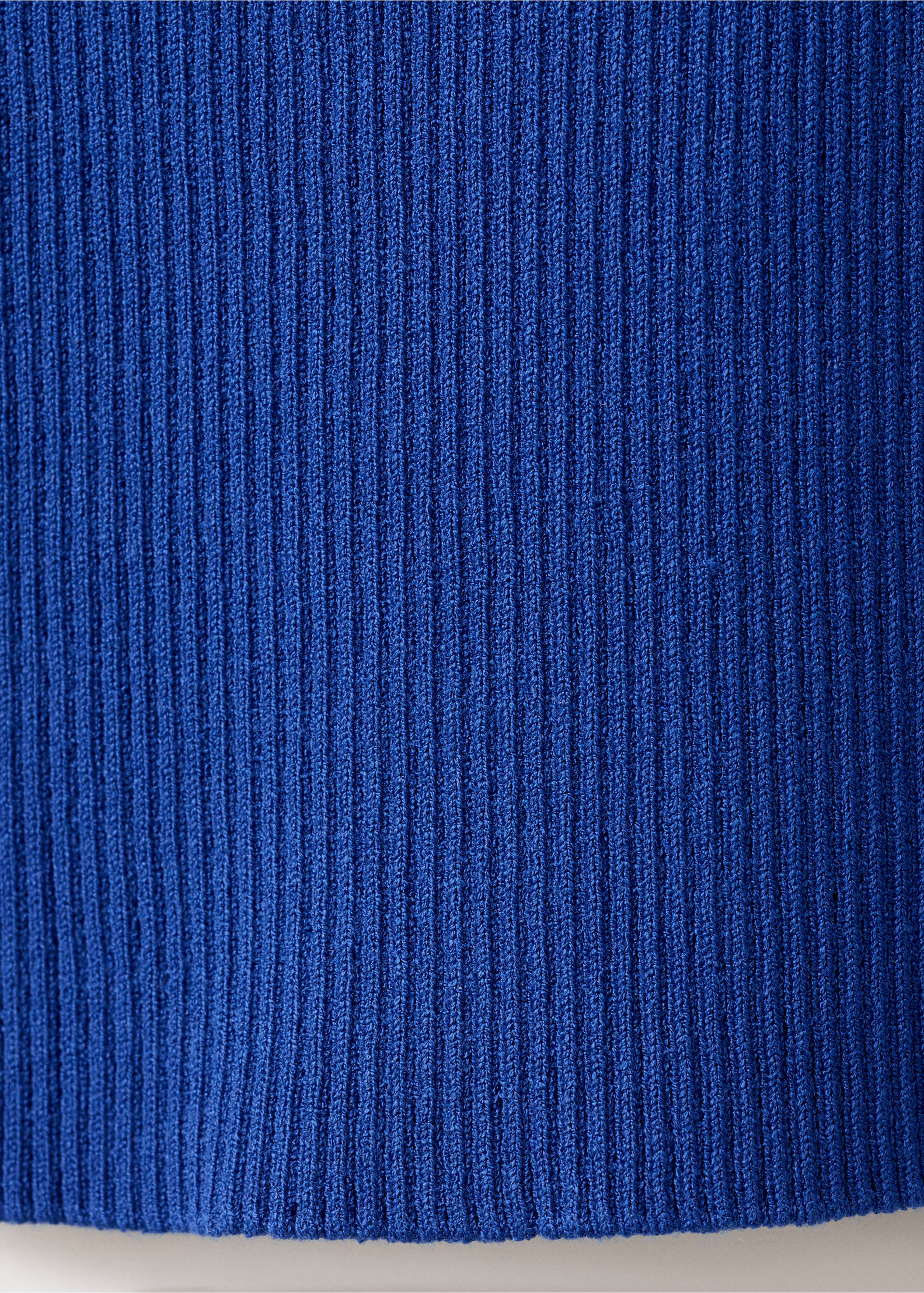 Buttoned ribbed top - Details of the article 0, Vibrant blue. Ref: 37092527-00.