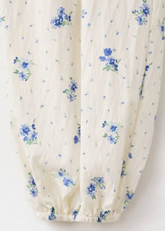 Floral print baggy trousers — White 8