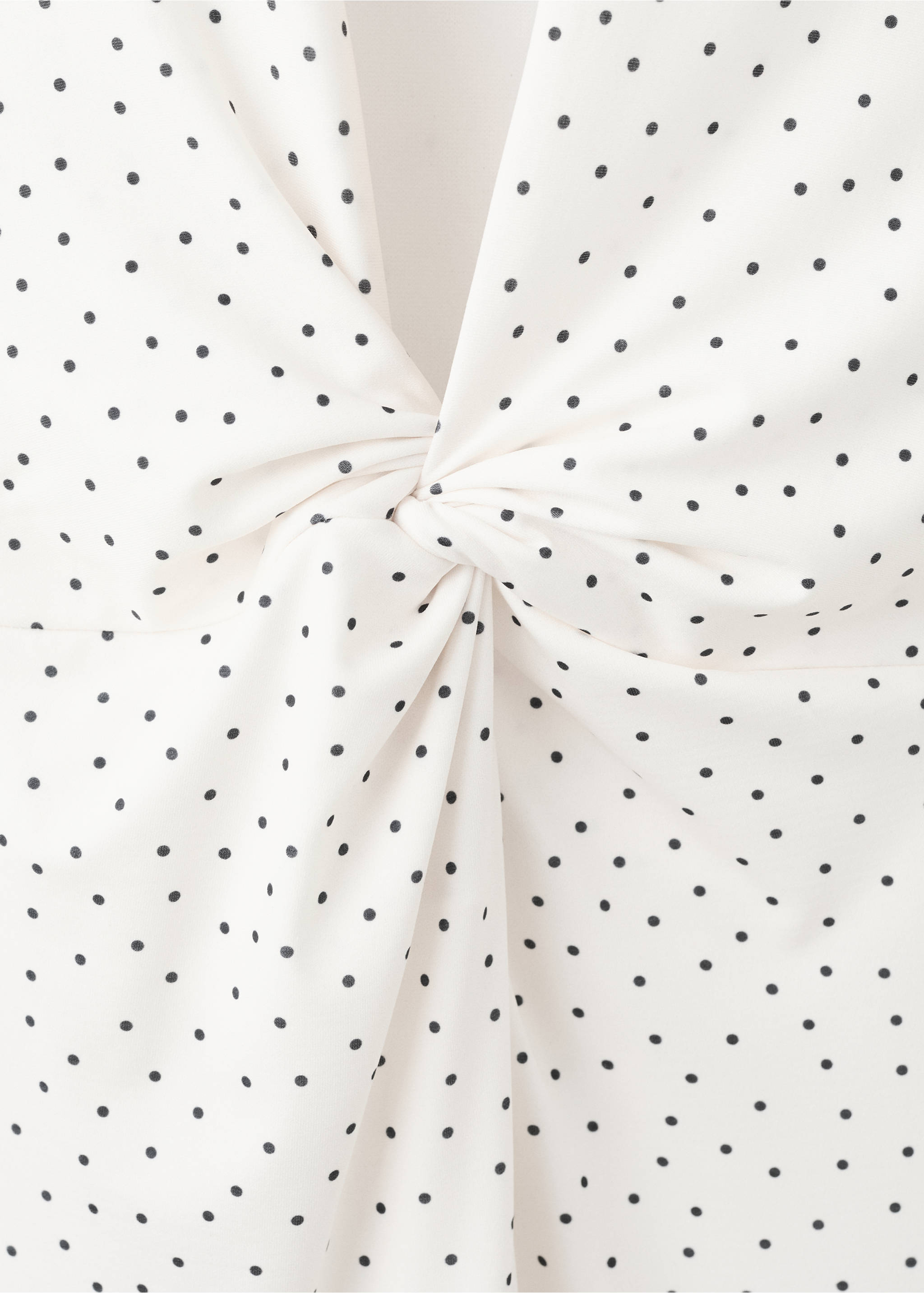 Draped halter dress - Details of the article 8, Ecru. Ref: 37092529-00.