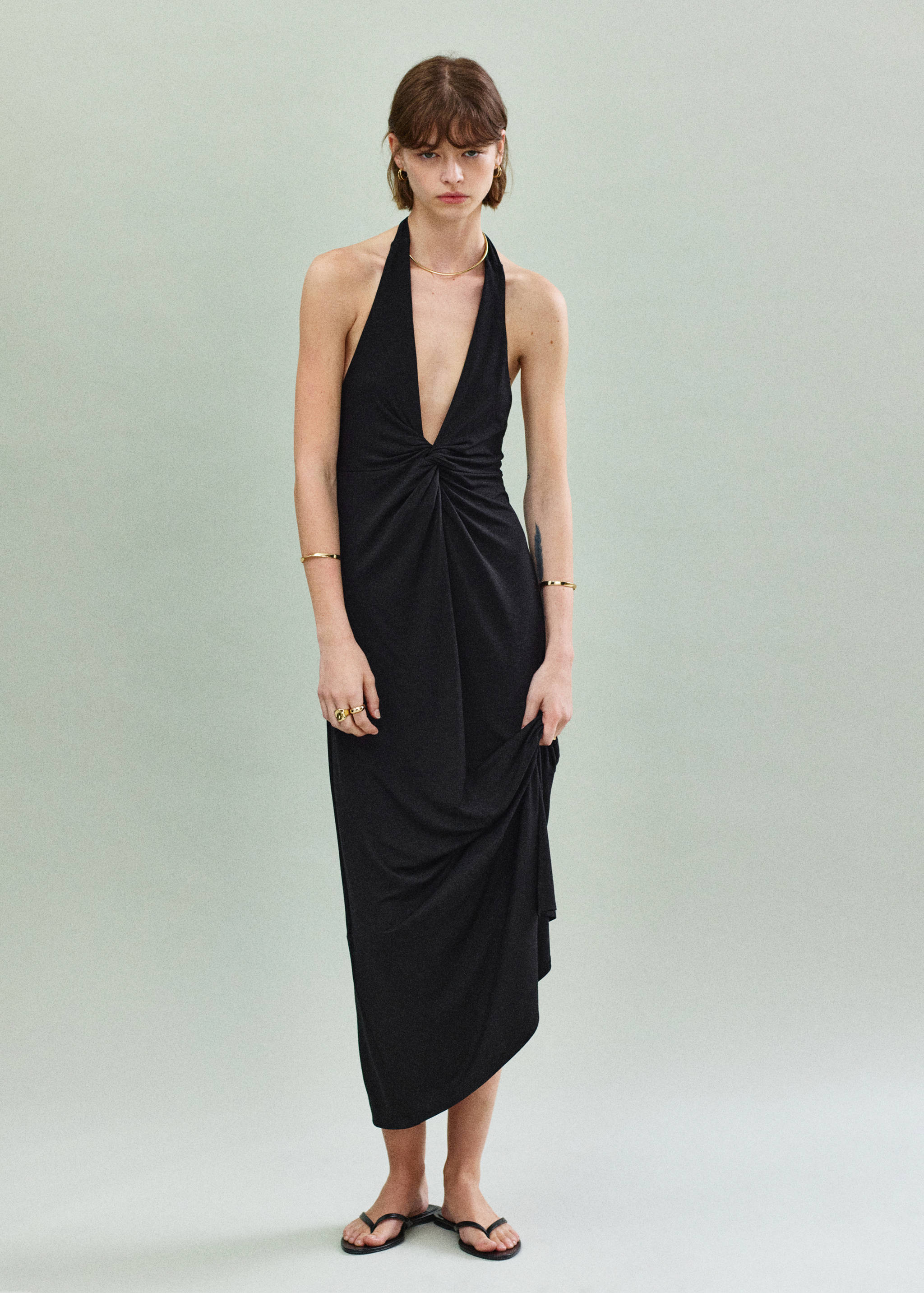 Draped halter dress - General plane