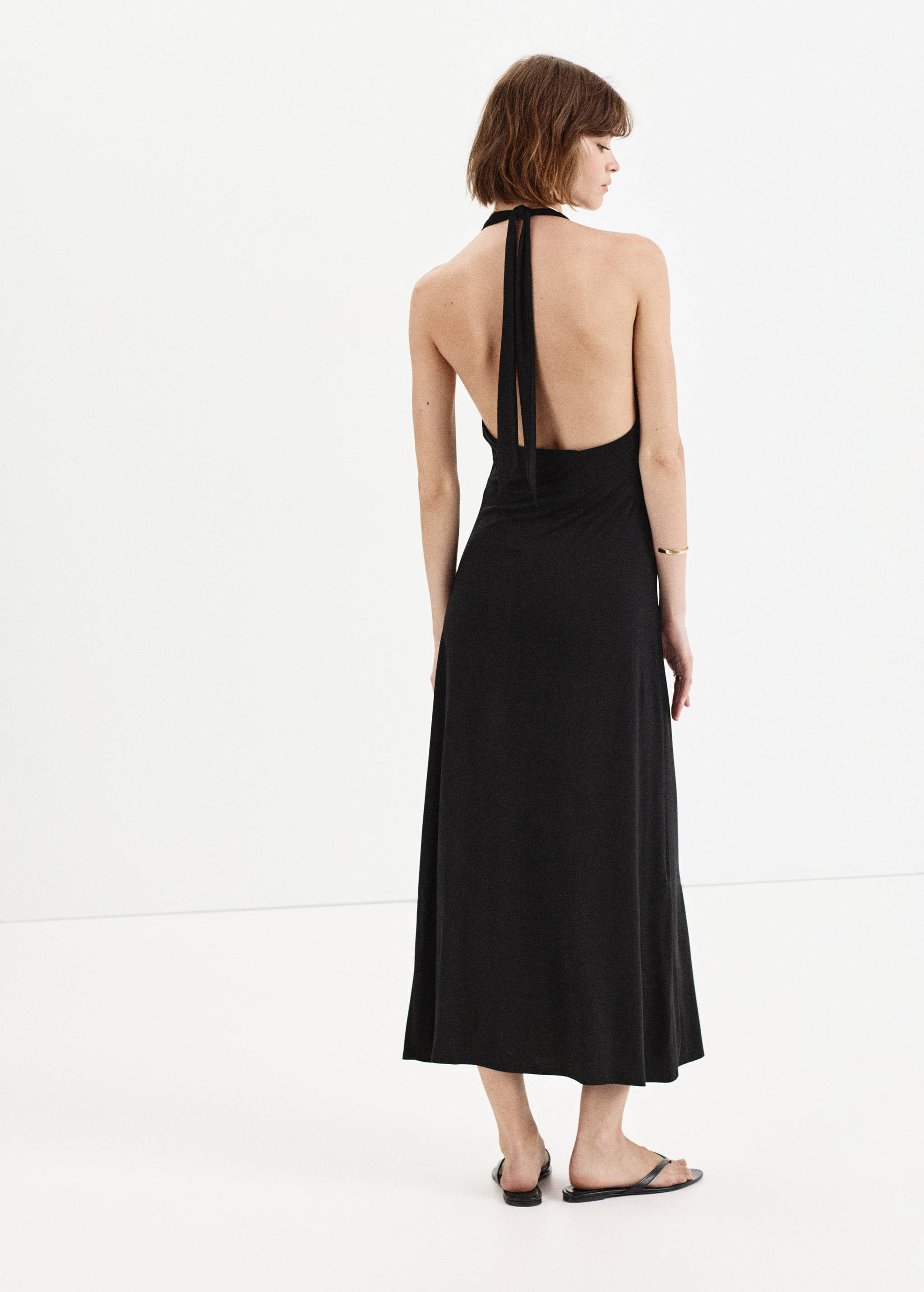Draped halter dress - Reverse of the article