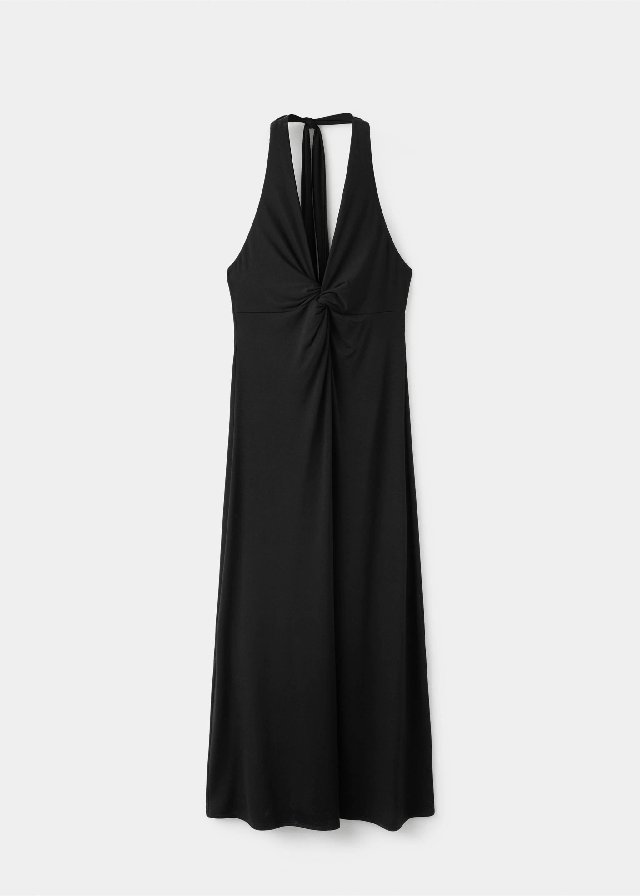 Draped halter dress - Article without model, Black. Ref: 37092529-00.