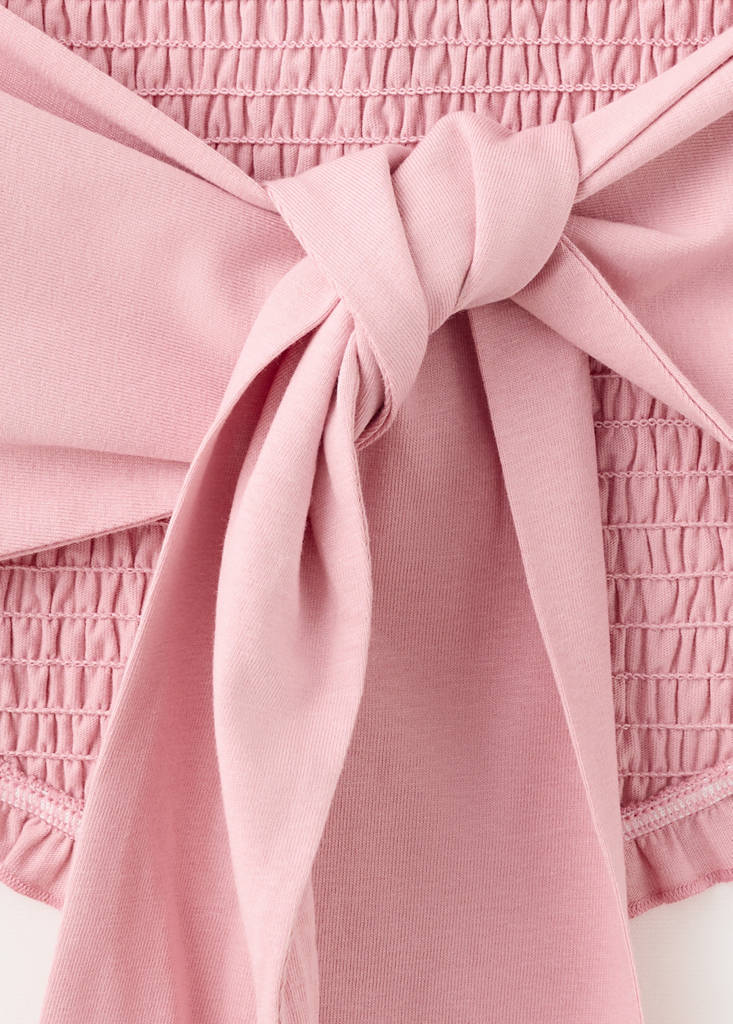 Ruched halter top — Pastel Pink