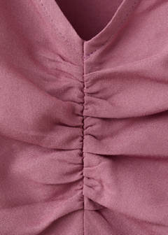 V-neck top with frill detail — Maroon 4