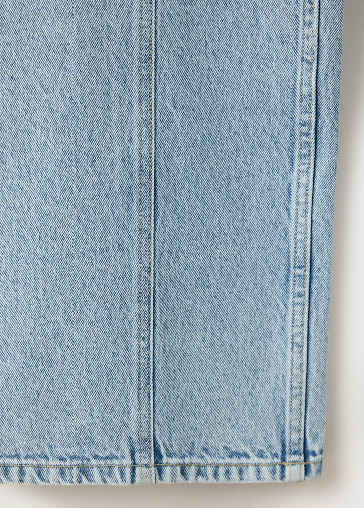 Wide leg stitched jeans — Light Blue